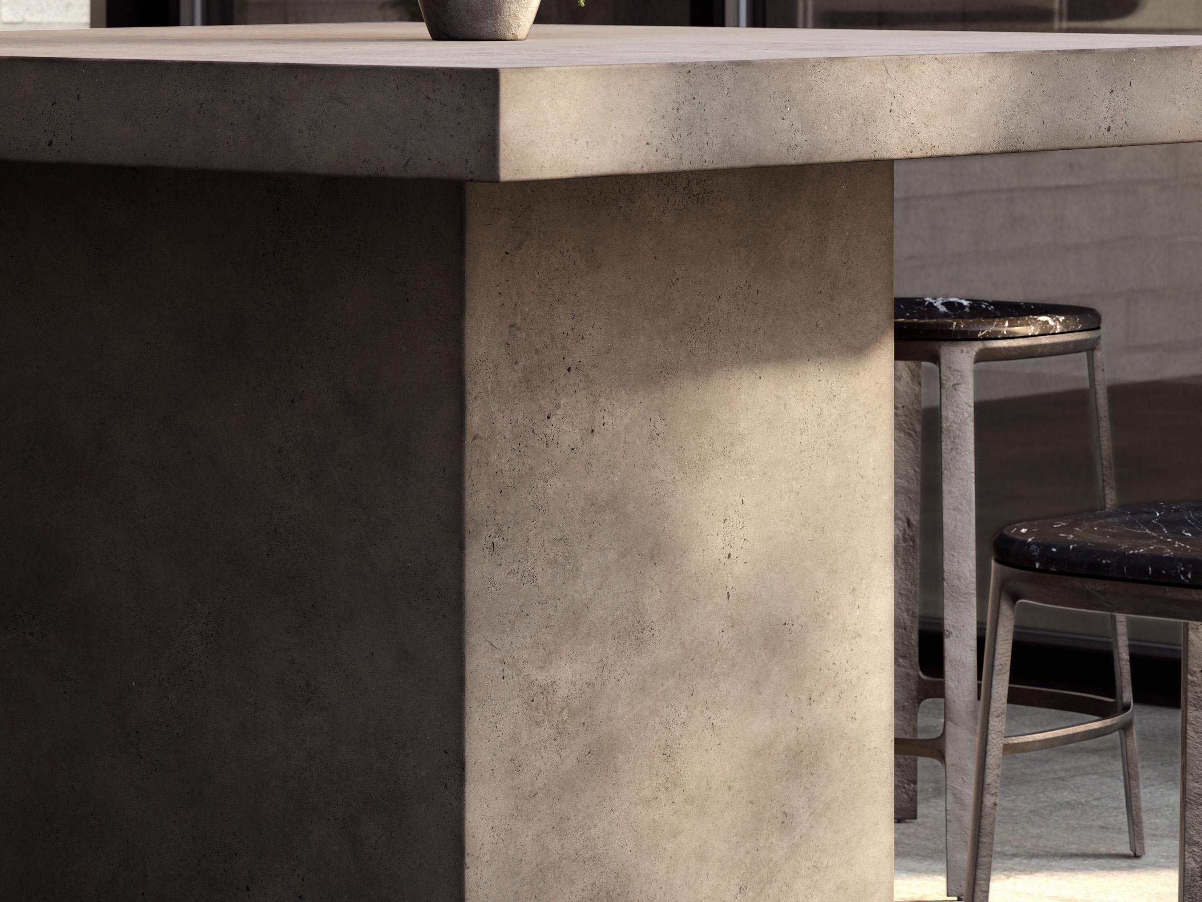 Urbia Mixx Concrete Una Square Counter Height Dining Table Dark Grey