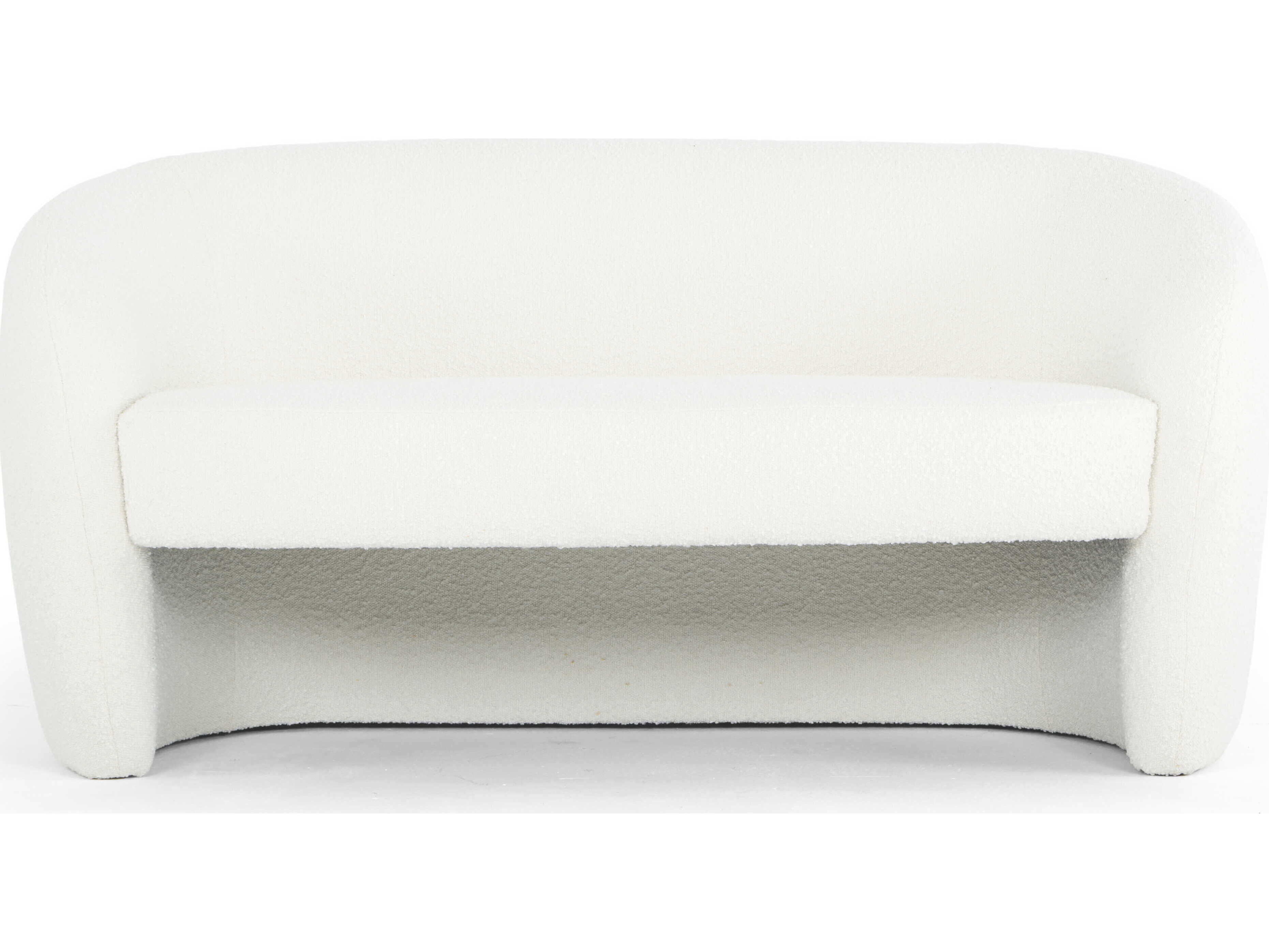 Urbia Metro Boucle White Upholstered Loveseat