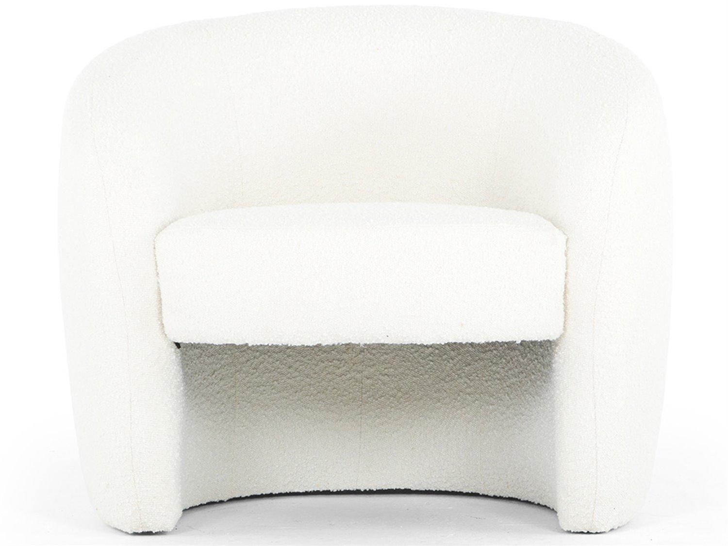 Urbia Metro White Fabric Accent Chair