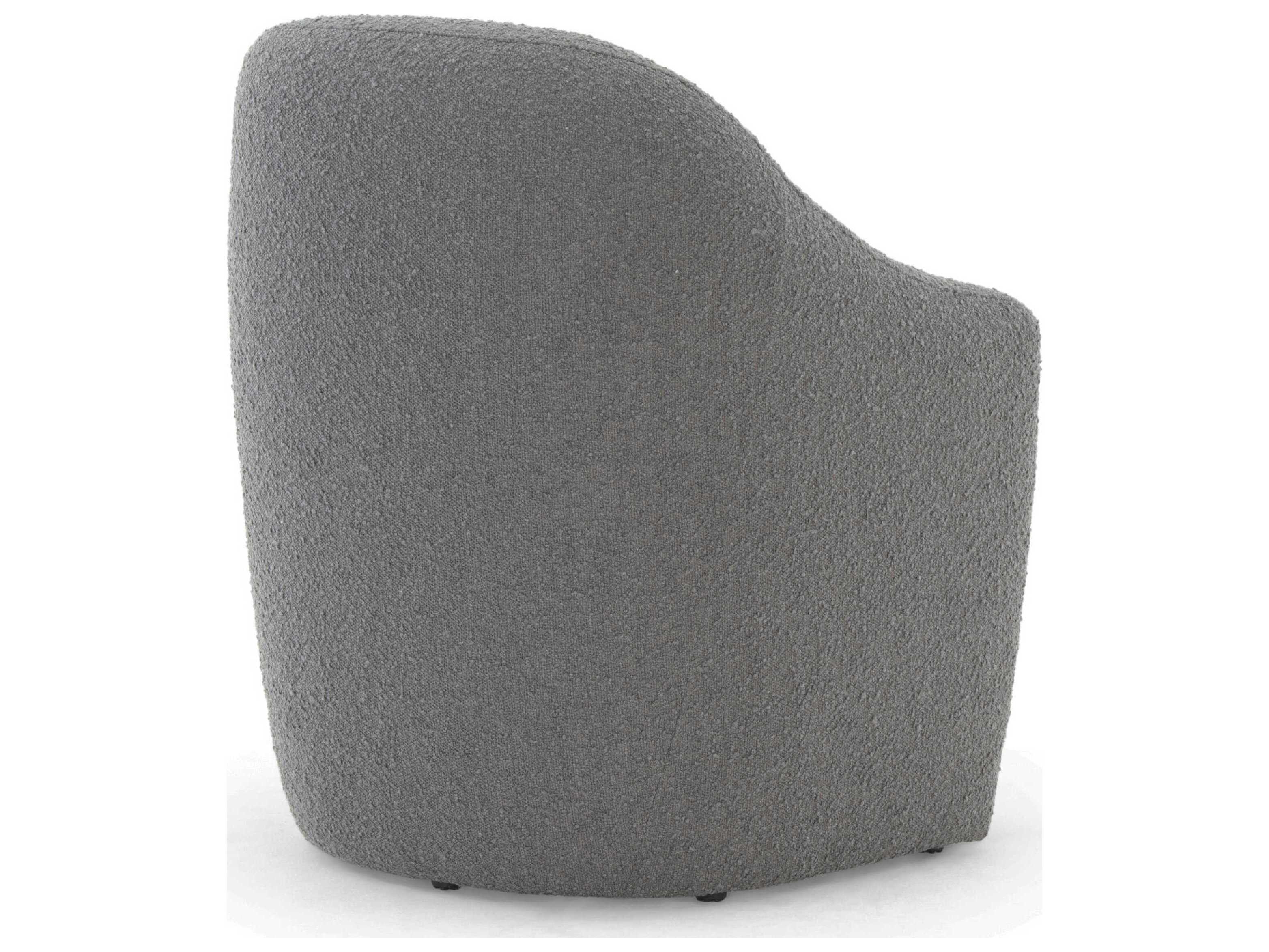Urbia Metro Nora Pine Wood Gray Upholstered Arm Dining Chair