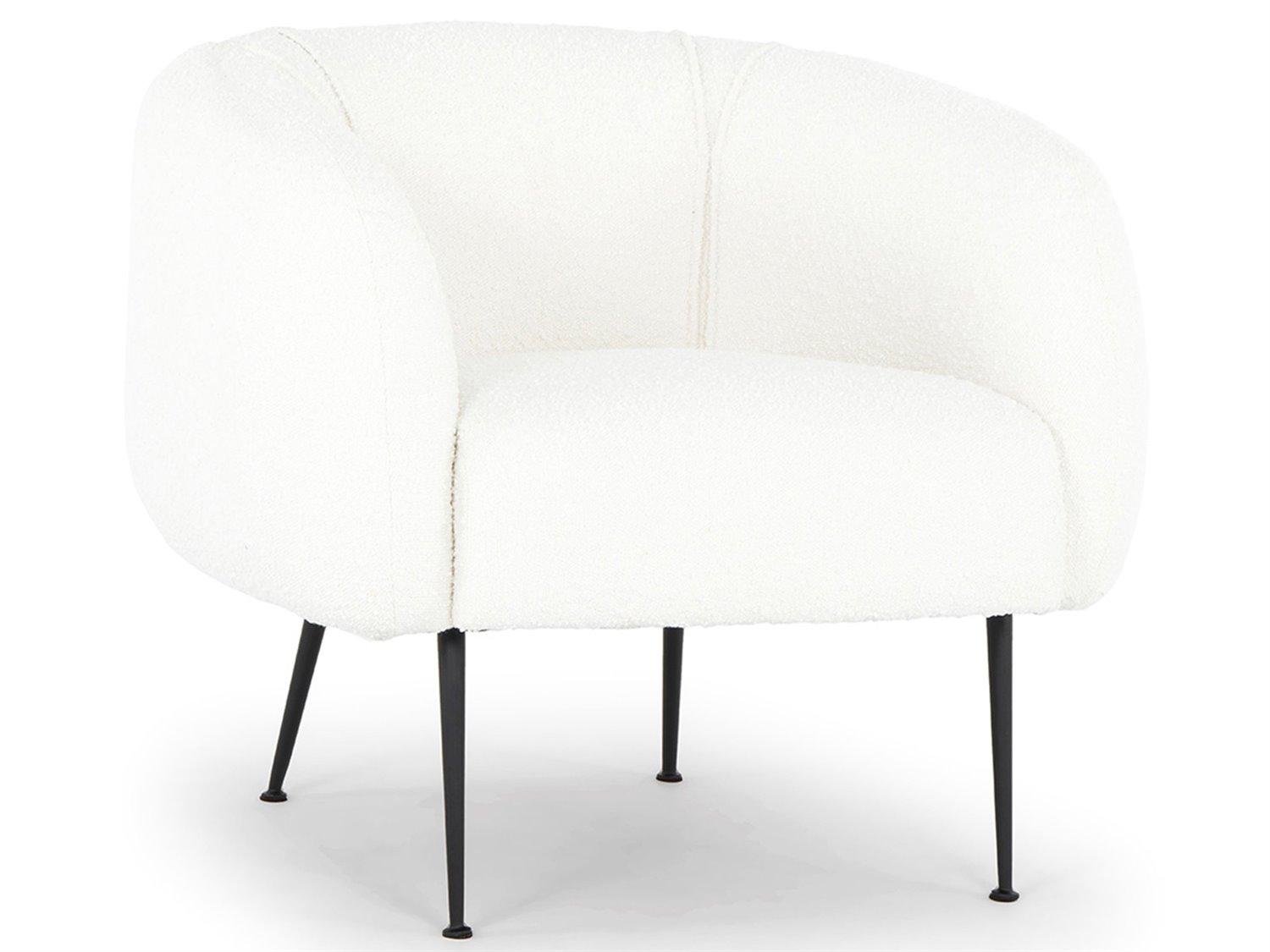 Urbia Metro White Fabric Accent Chair