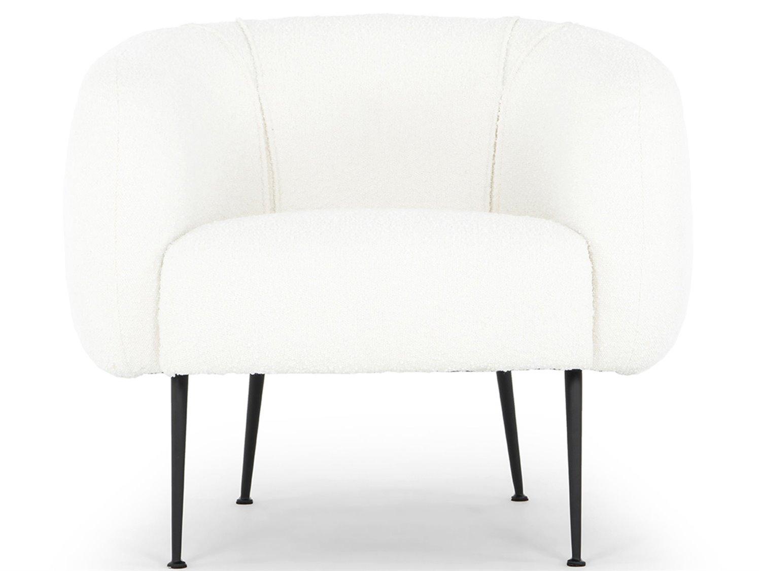 Urbia Metro White Fabric Accent Chair