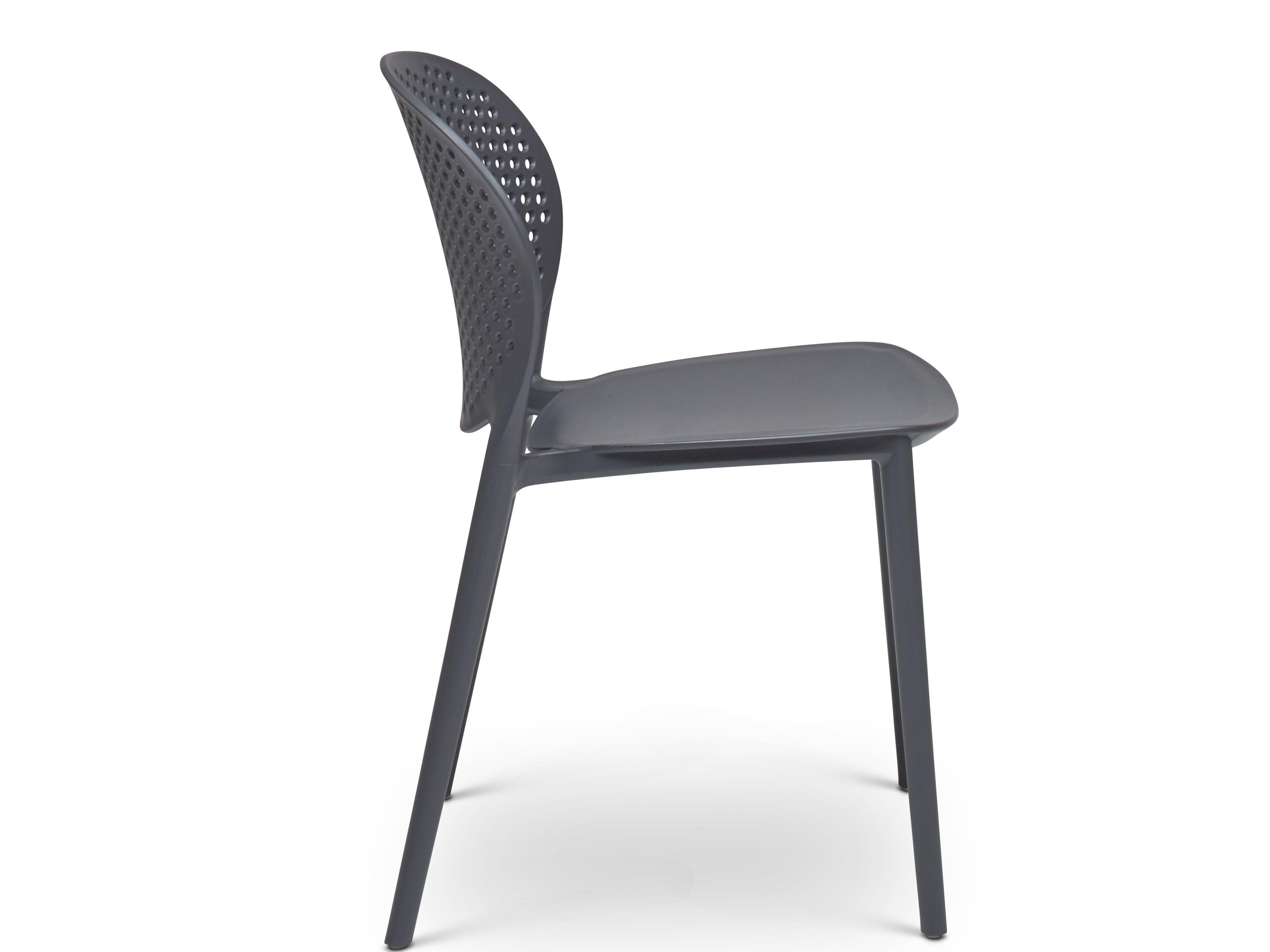 Urbia Outdoor Metro Black Grey Polypropylene Dining Chair
