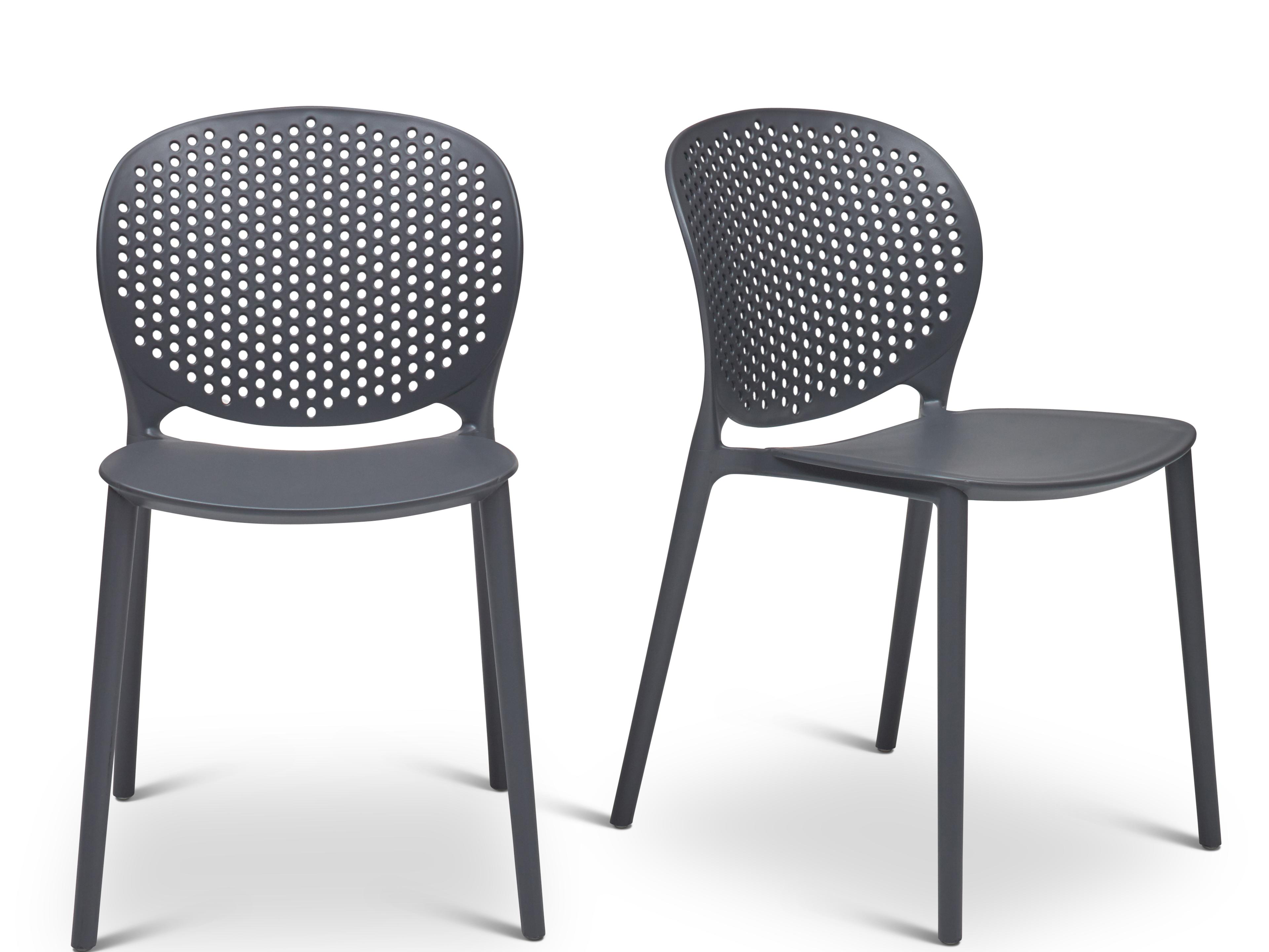Urbia Outdoor Metro Black Grey Polypropylene Dining Chair