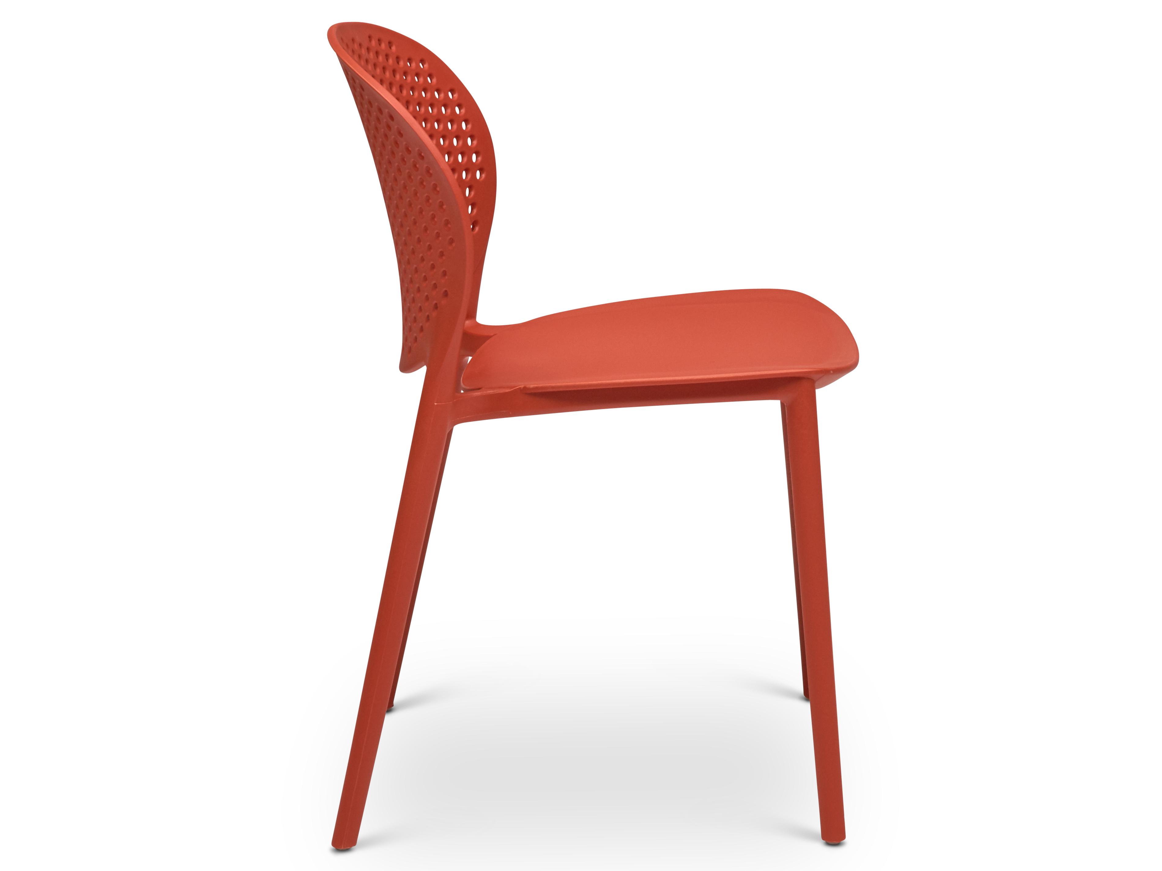 Urbia Outdoor Metro Bailey Dark Orange Polypropylene Dining Chair