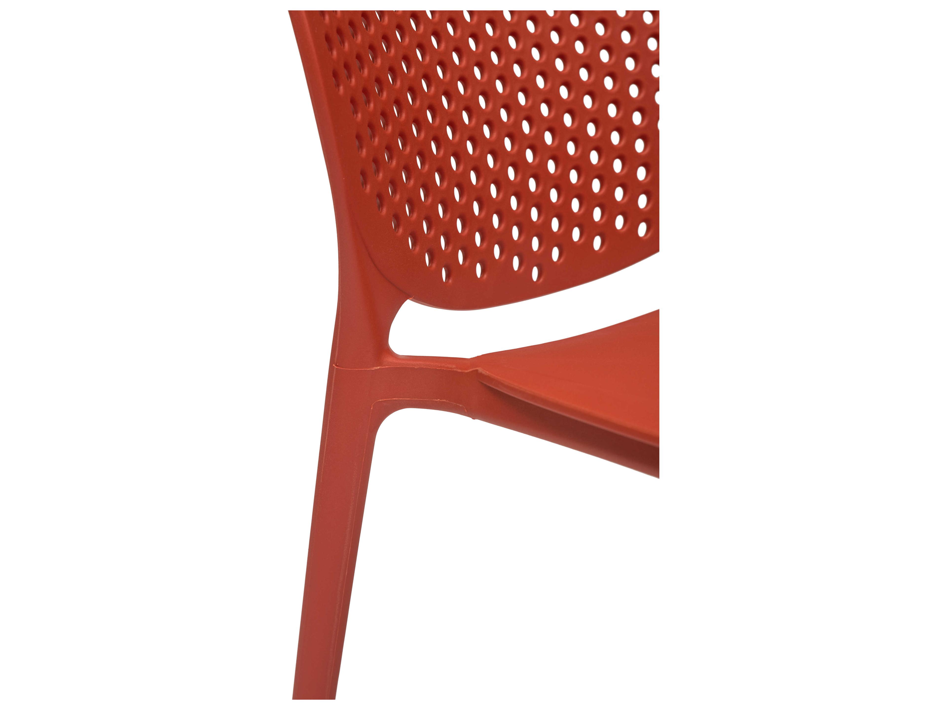 Urbia Outdoor Bailey Dark Orange Recycled Plastic Dining Chair