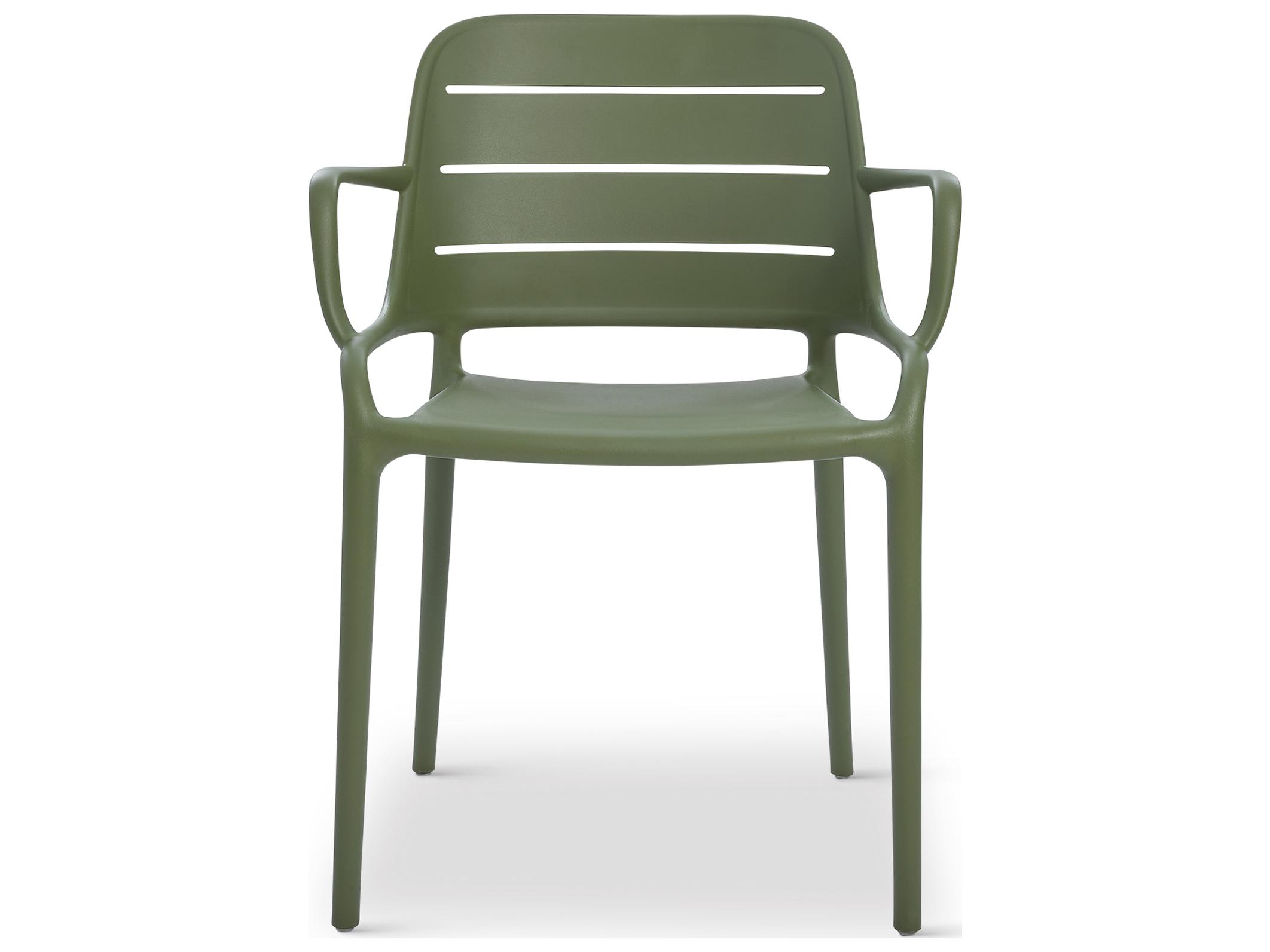 Urbia Outdoor Jasper Army Green Polypropylene Dining Chair Set of 4