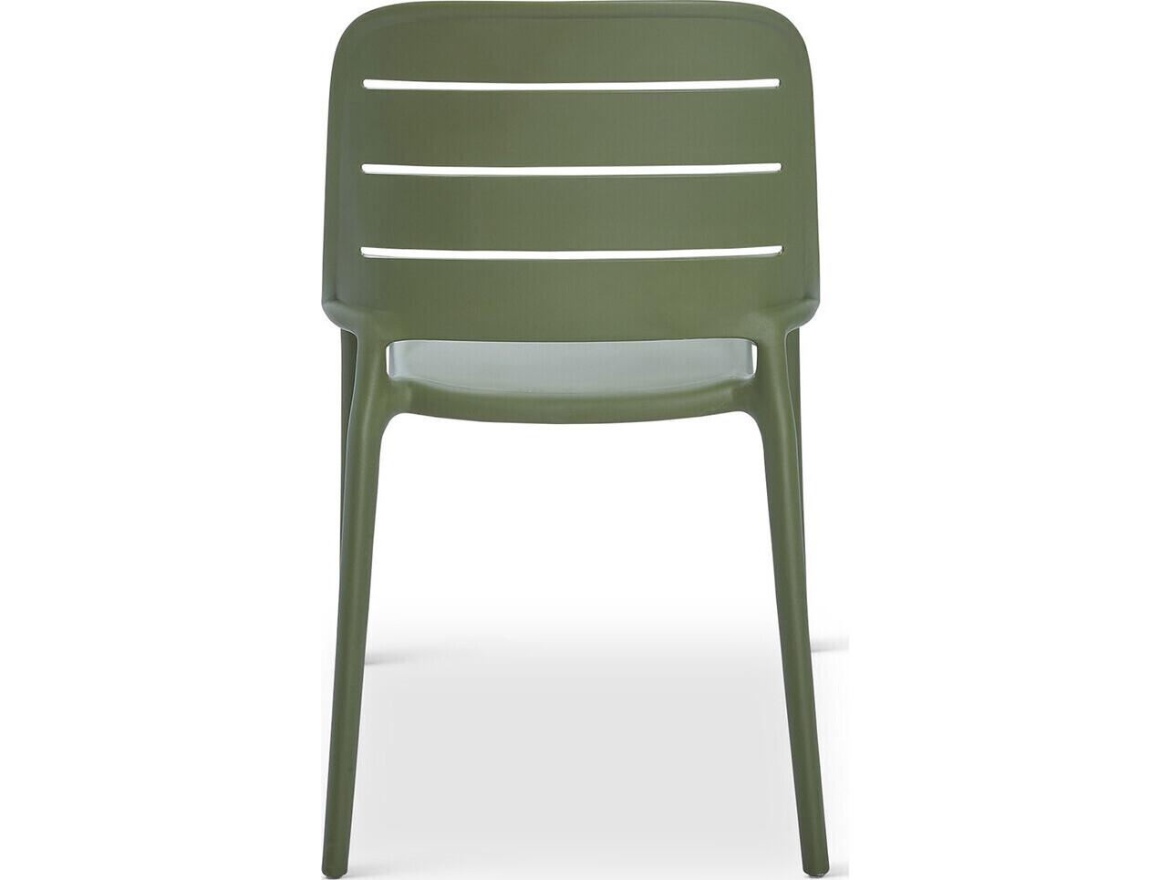 Urbia Outdoor Jasper Army Green Polypropylene Dining Chair Set of 4