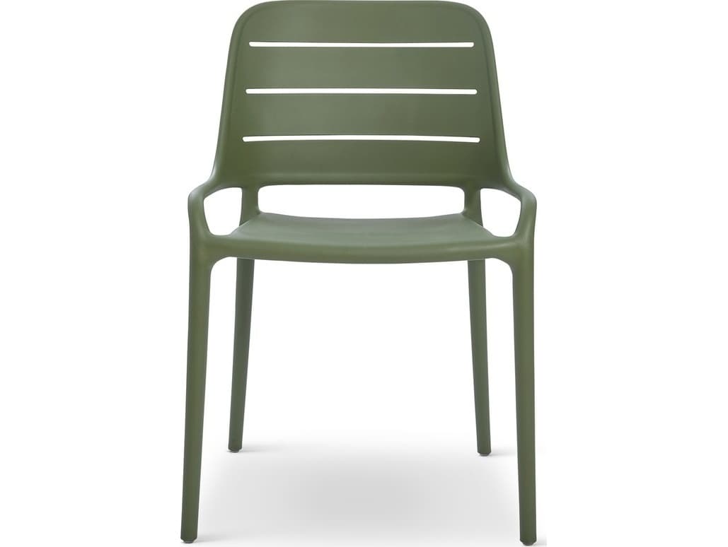 Urbia Outdoor Jasper Army Green Polypropylene Dining Chair Set of 4