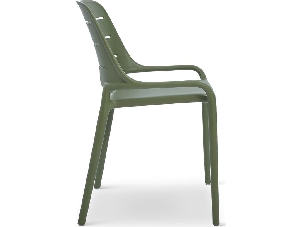 Urbia Outdoor Jasper Army Green Polypropylene Dining Chair Set of 4