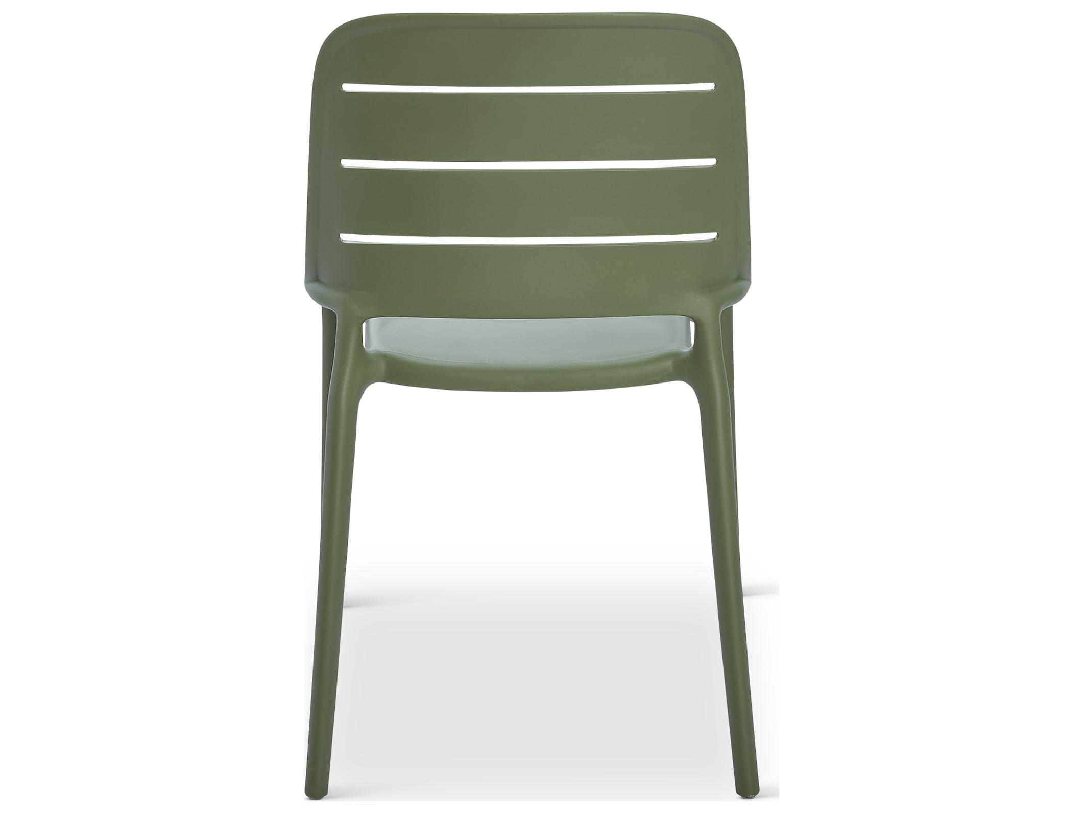 Urbia Outdoor Jasper Army Green Polypropylene Dining Chair Set of 4