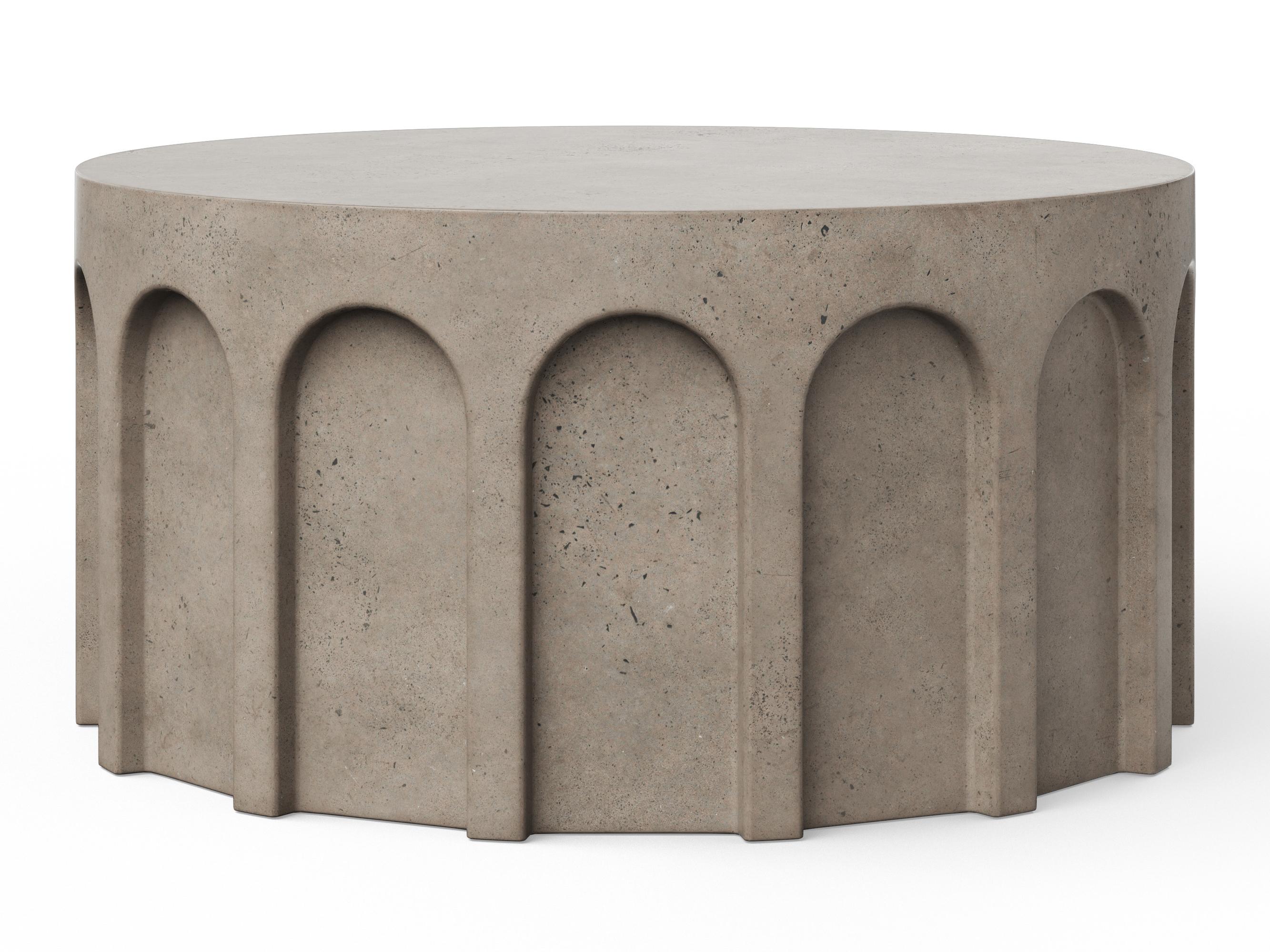 Urbia Outdoor Mixx Dark Grey Concrete Round Coffee Table
