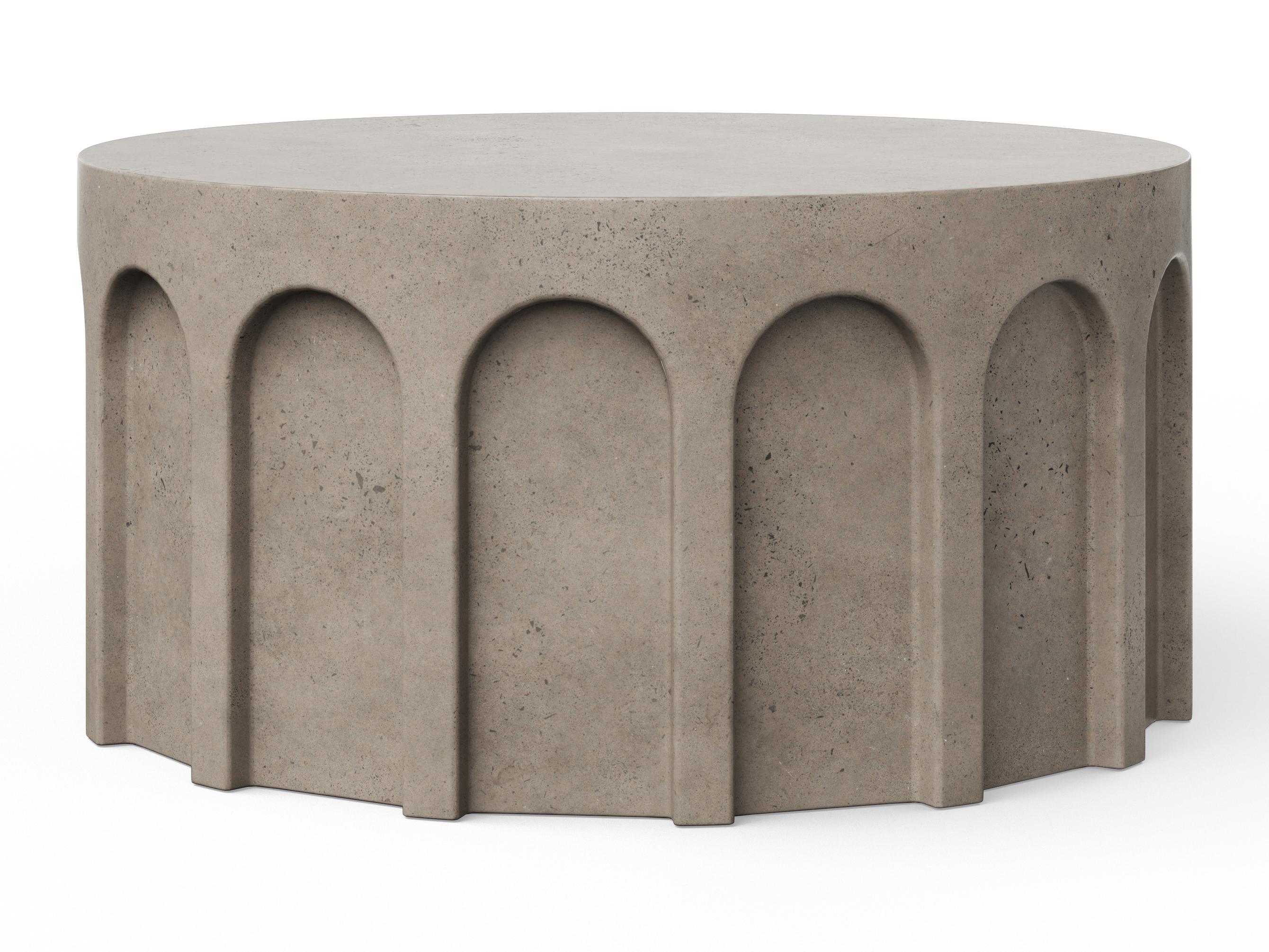 Urbia Outdoor Mixx Dark Grey Concrete Round Coffee Table