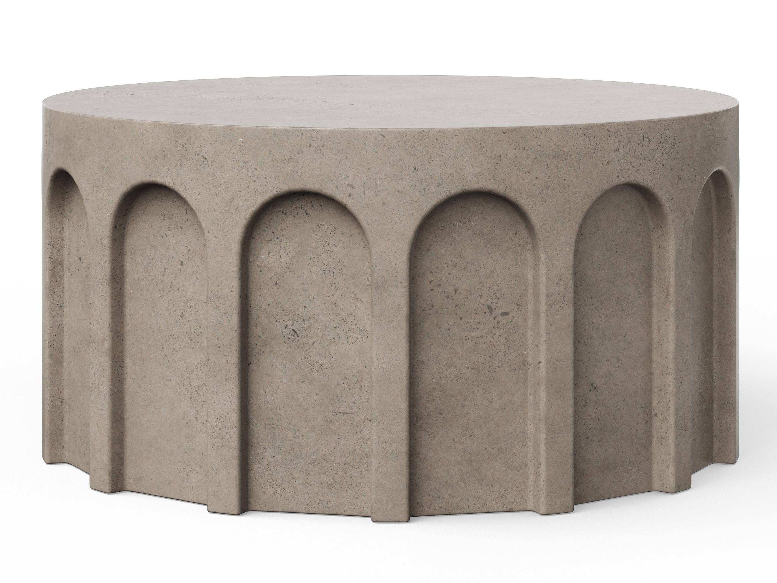 Urbia Outdoor Mixx Dark Grey Concrete Round Coffee Table