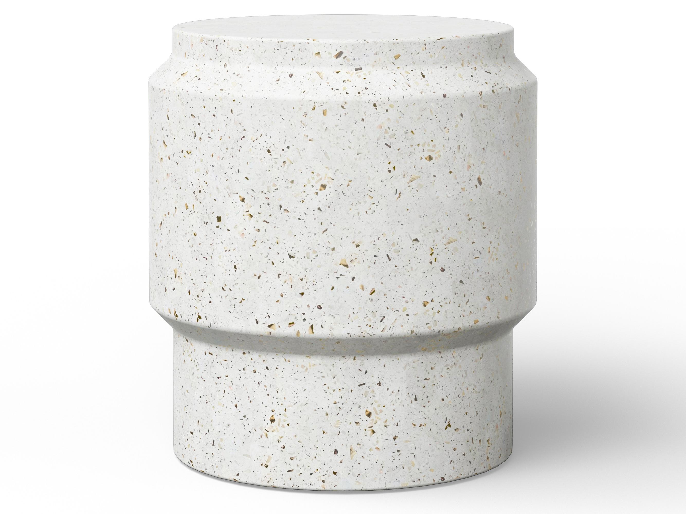 Urbia Outdoor Mixx Ivory Terrazzo Concrete Bar Stool