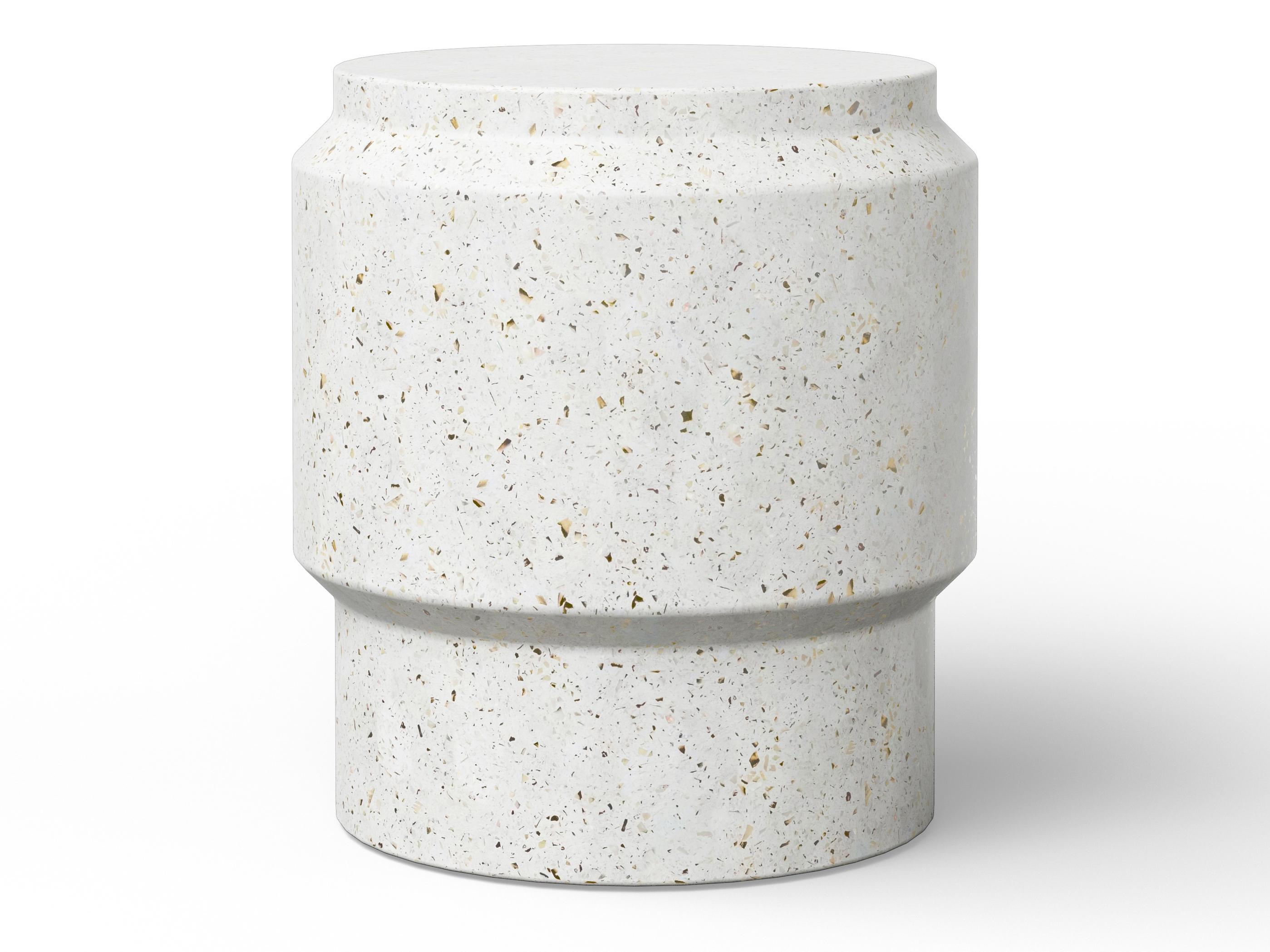 Urbia Outdoor Mixx Ivory Terrazzo Concrete Bar Stool