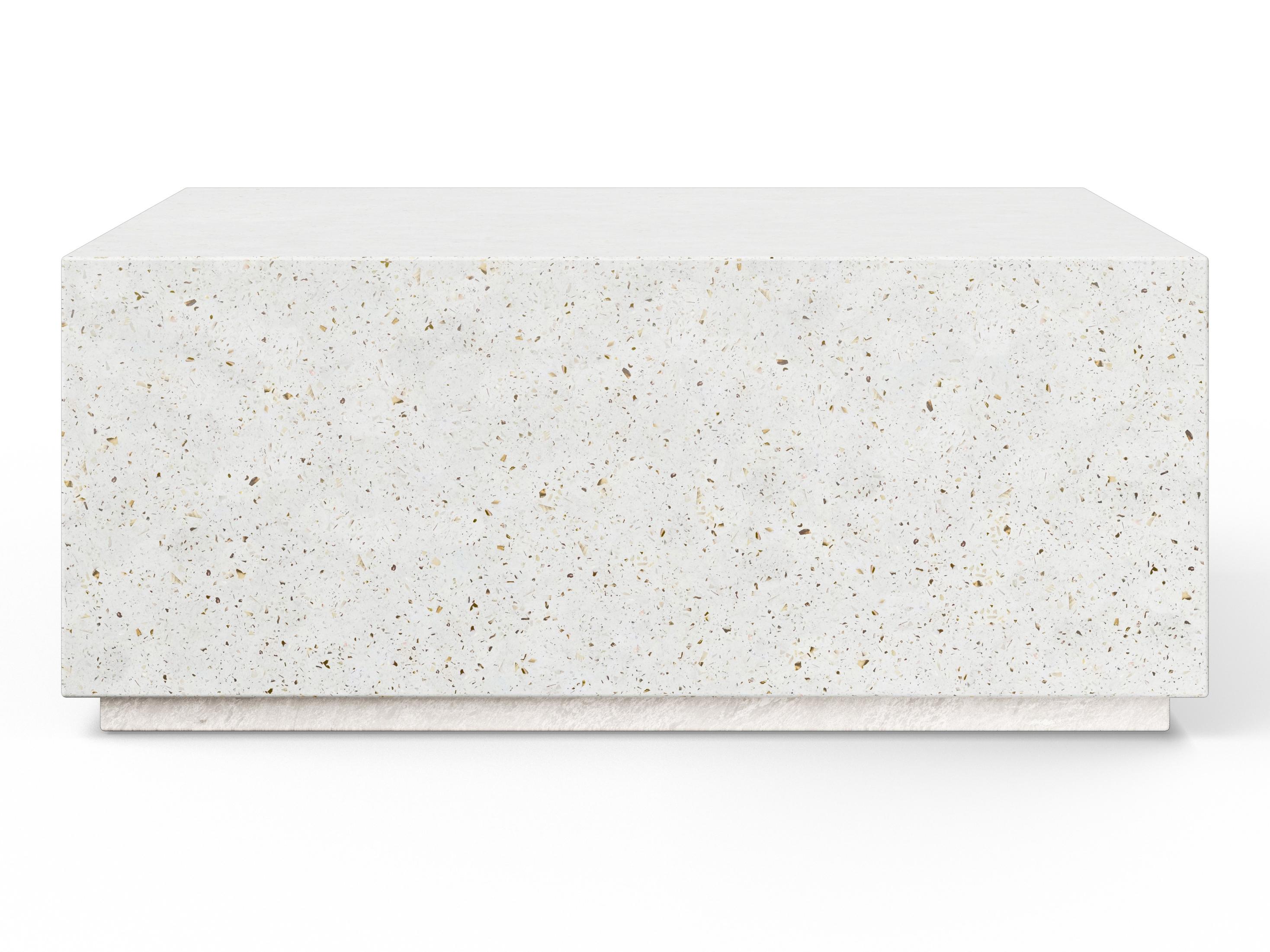 Urbia Outdoor Mixx Ivory Terrazzo Concrete Square Coffee Table