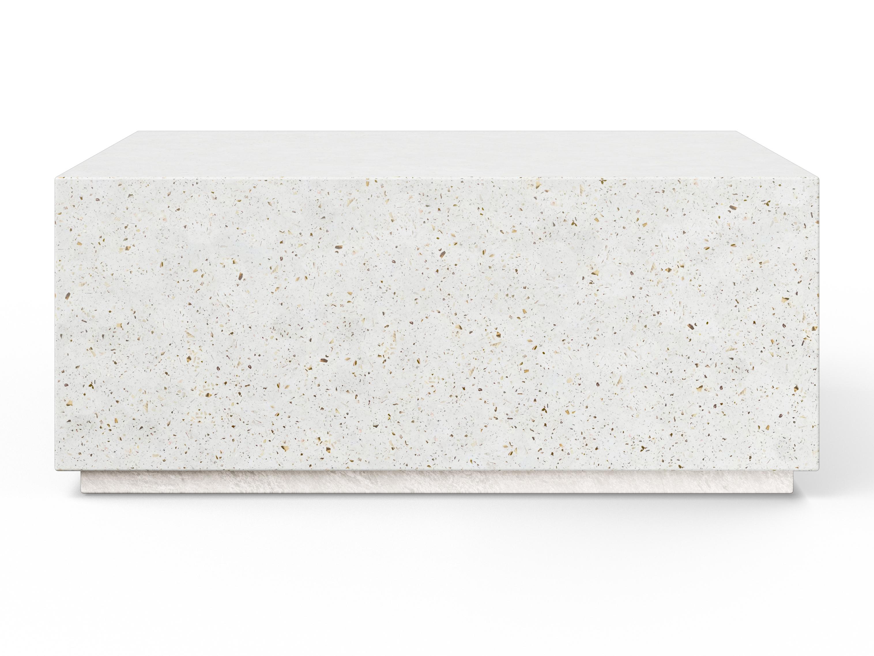 Urbia Outdoor Mixx Ivory Terrazzo Concrete Square Coffee Table