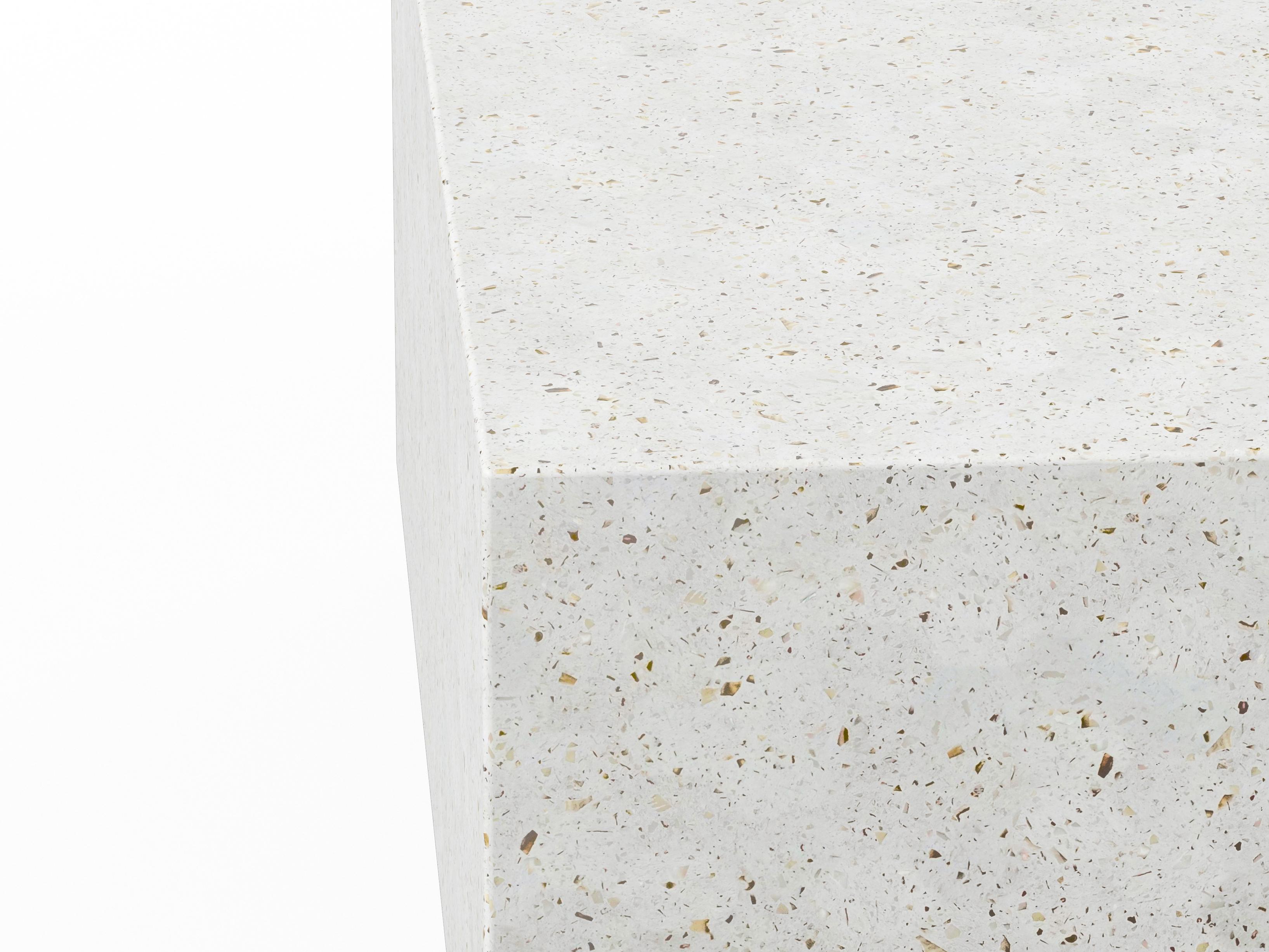 Urbia Outdoor Mixx Ivory Terrazzo Concrete Square Coffee Table