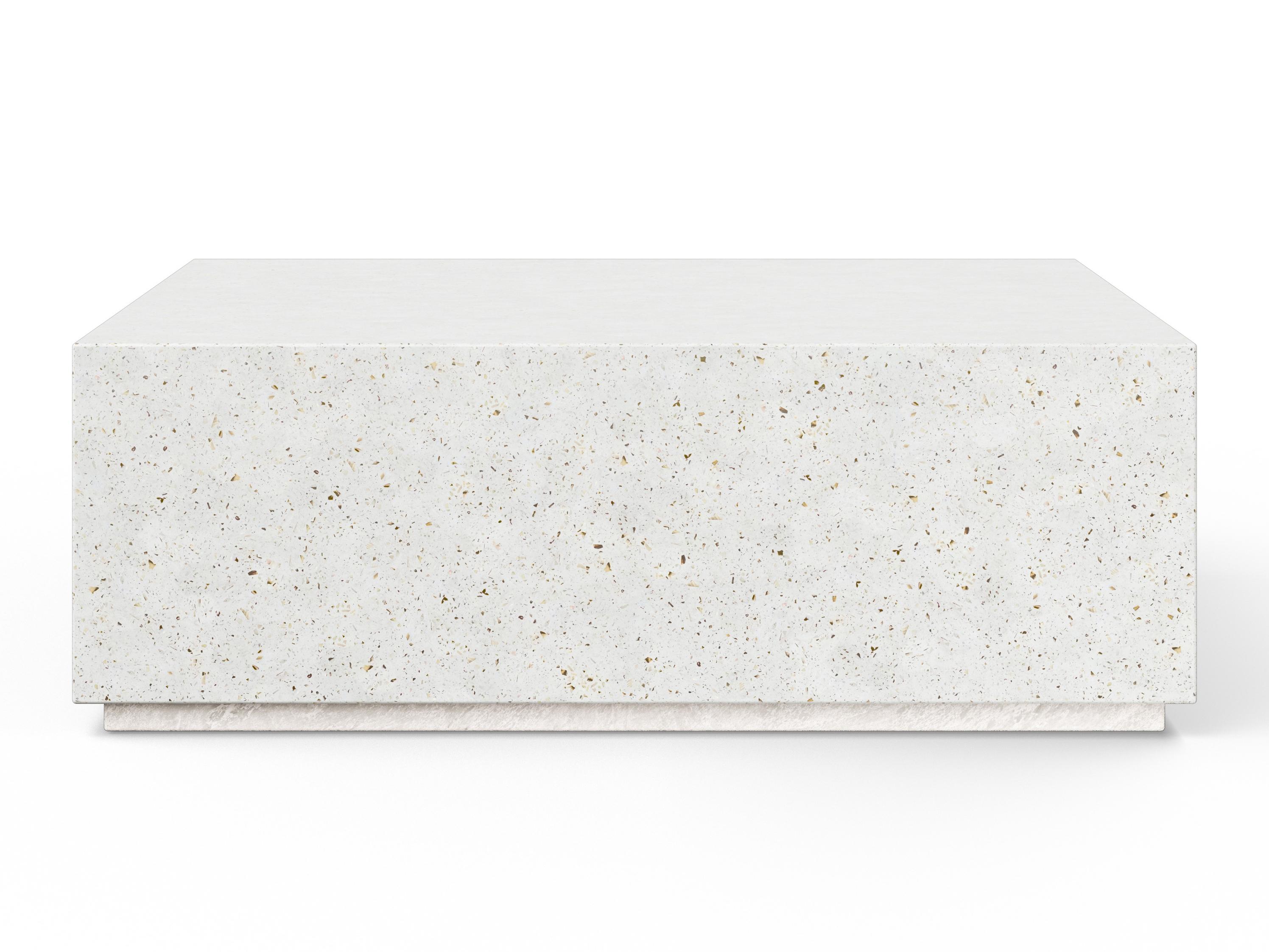 Urbia Outdoor Mixx Ivory Terrazzo Concrete Square Coffee Table