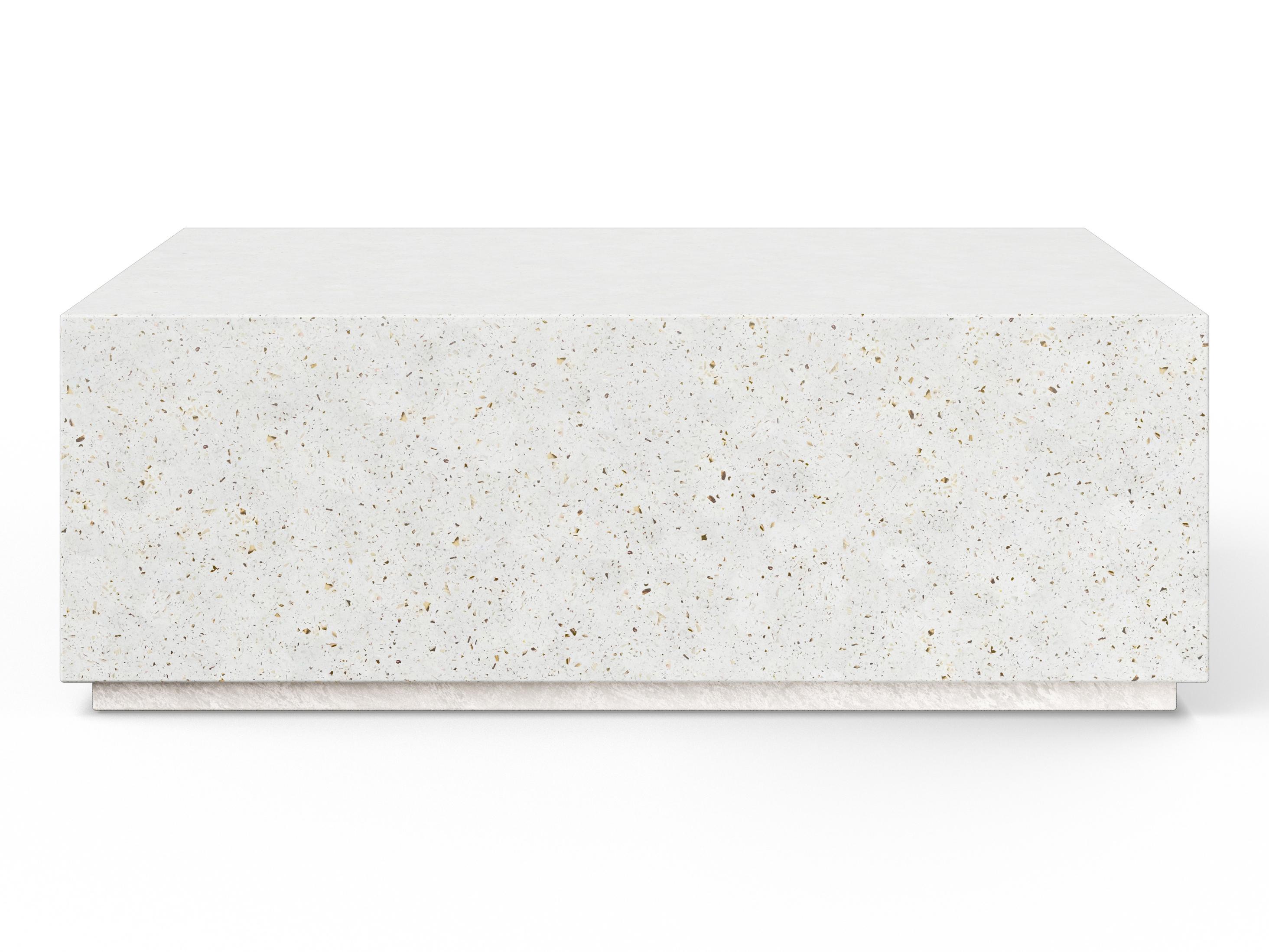 Urbia Outdoor Mixx Ivory Terrazzo Concrete Square Coffee Table