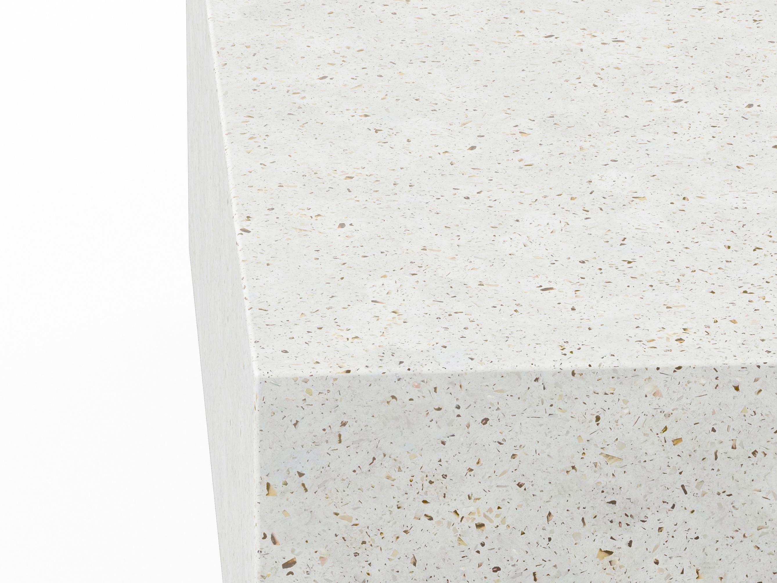 Urbia Outdoor Mixx Ivory Terrazzo Concrete Square Coffee Table