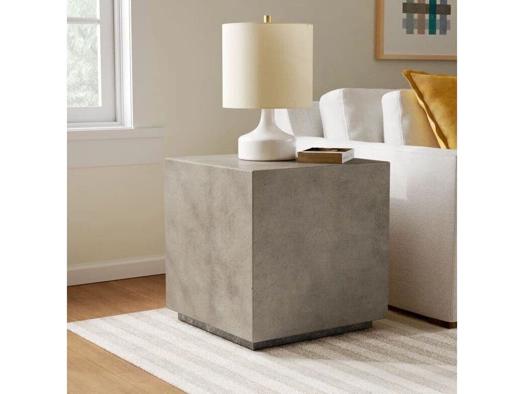 Urbia Outdoor Mixx Dark Grey Concrete Square End Table