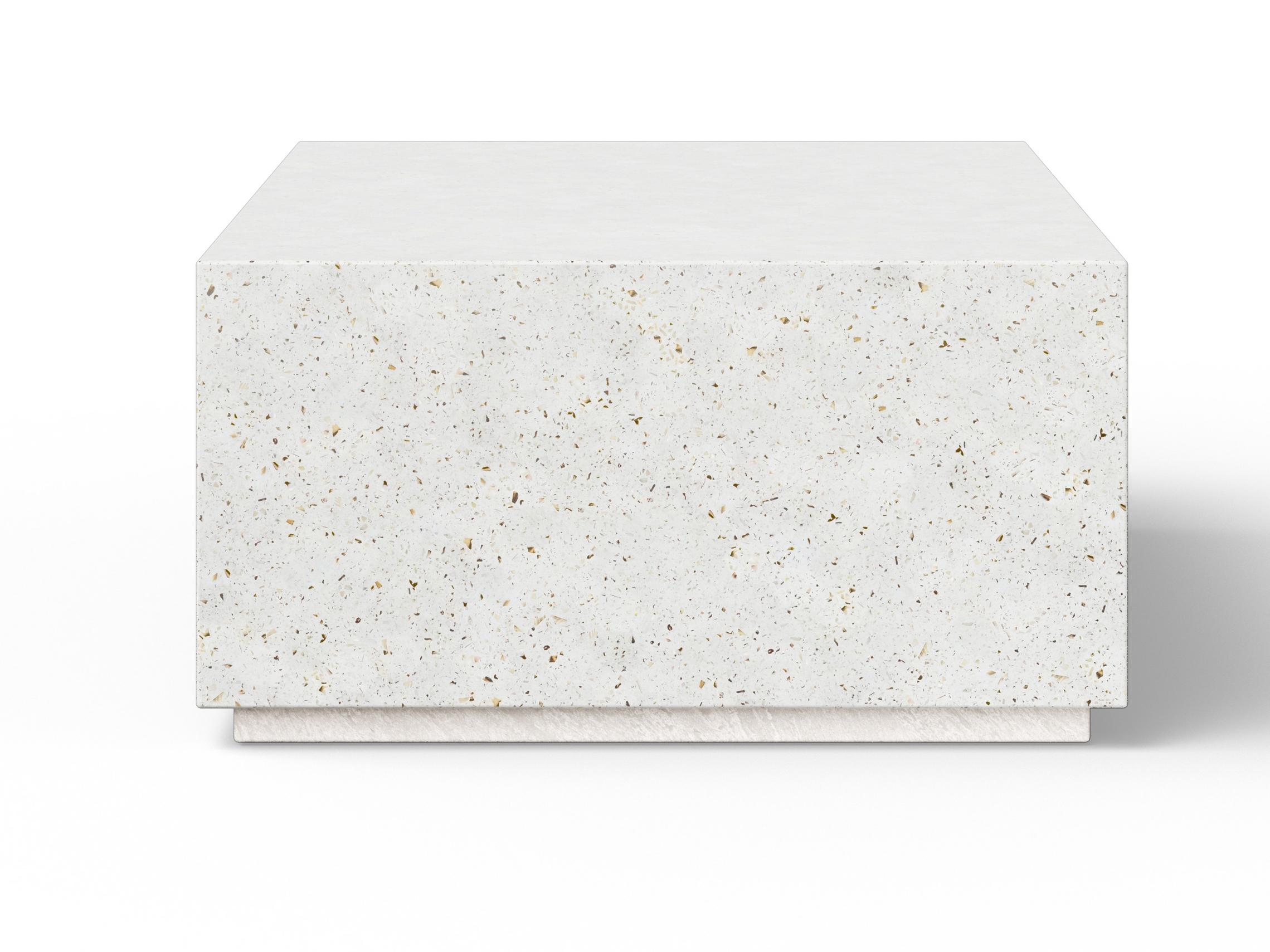 Urbia Outdoor Mixx Ivory Terrazzo Concrete Rectangular Coffee Table