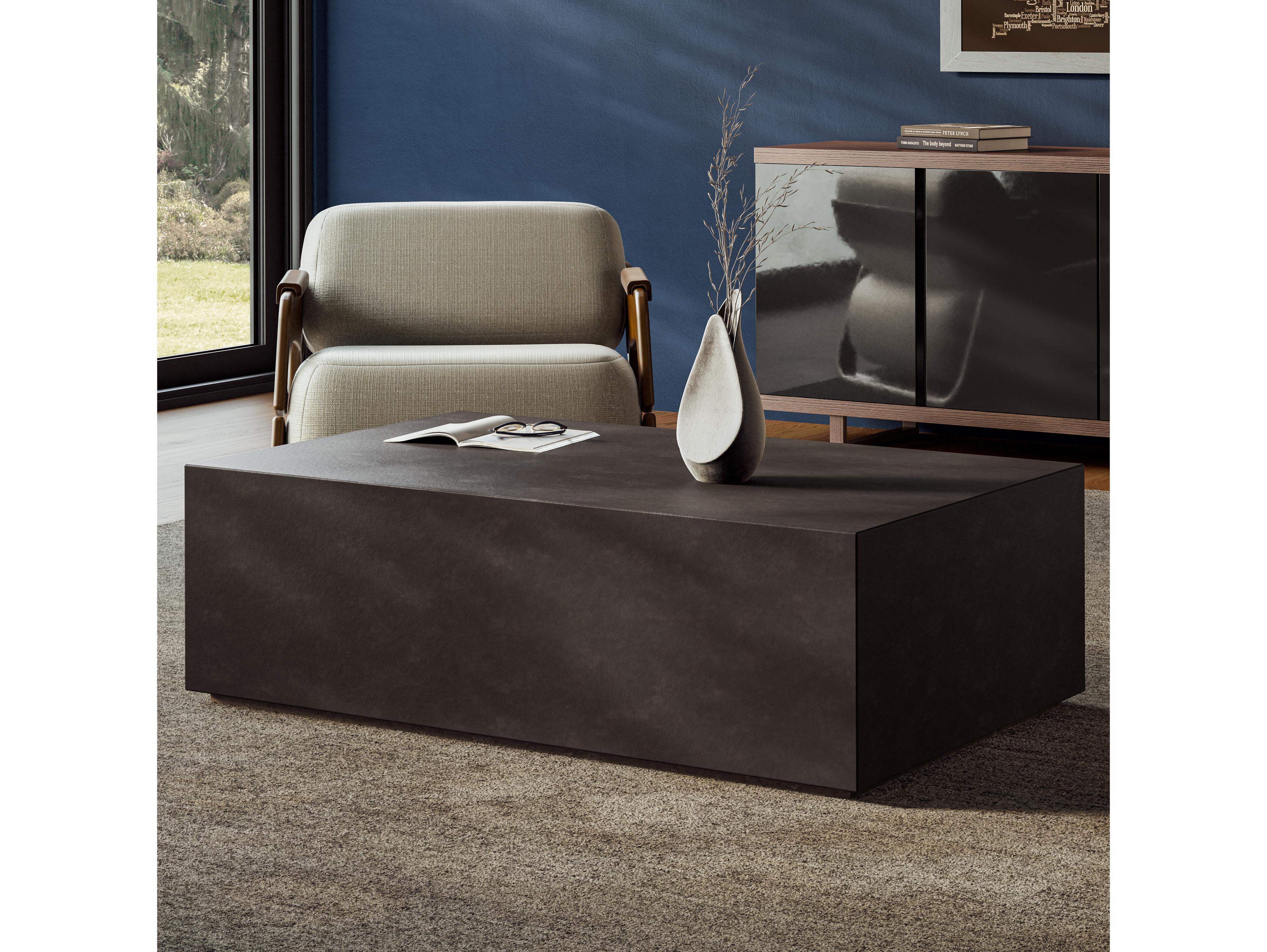 Urbia Outdoor Mixx Lava Concrete Rectangular Coffee Table