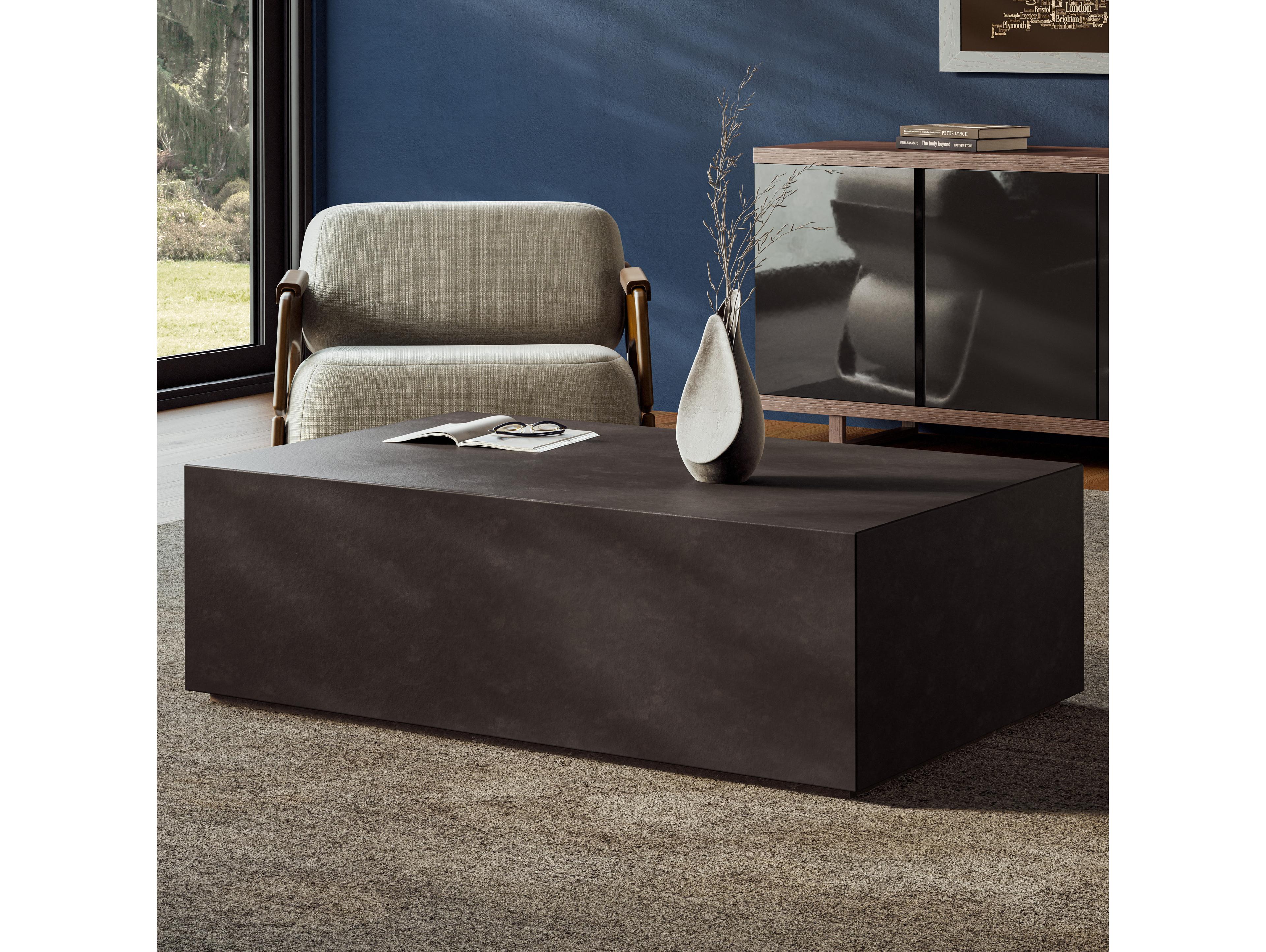 Urbia Outdoor Mixx Lava Concrete Rectangular Coffee Table