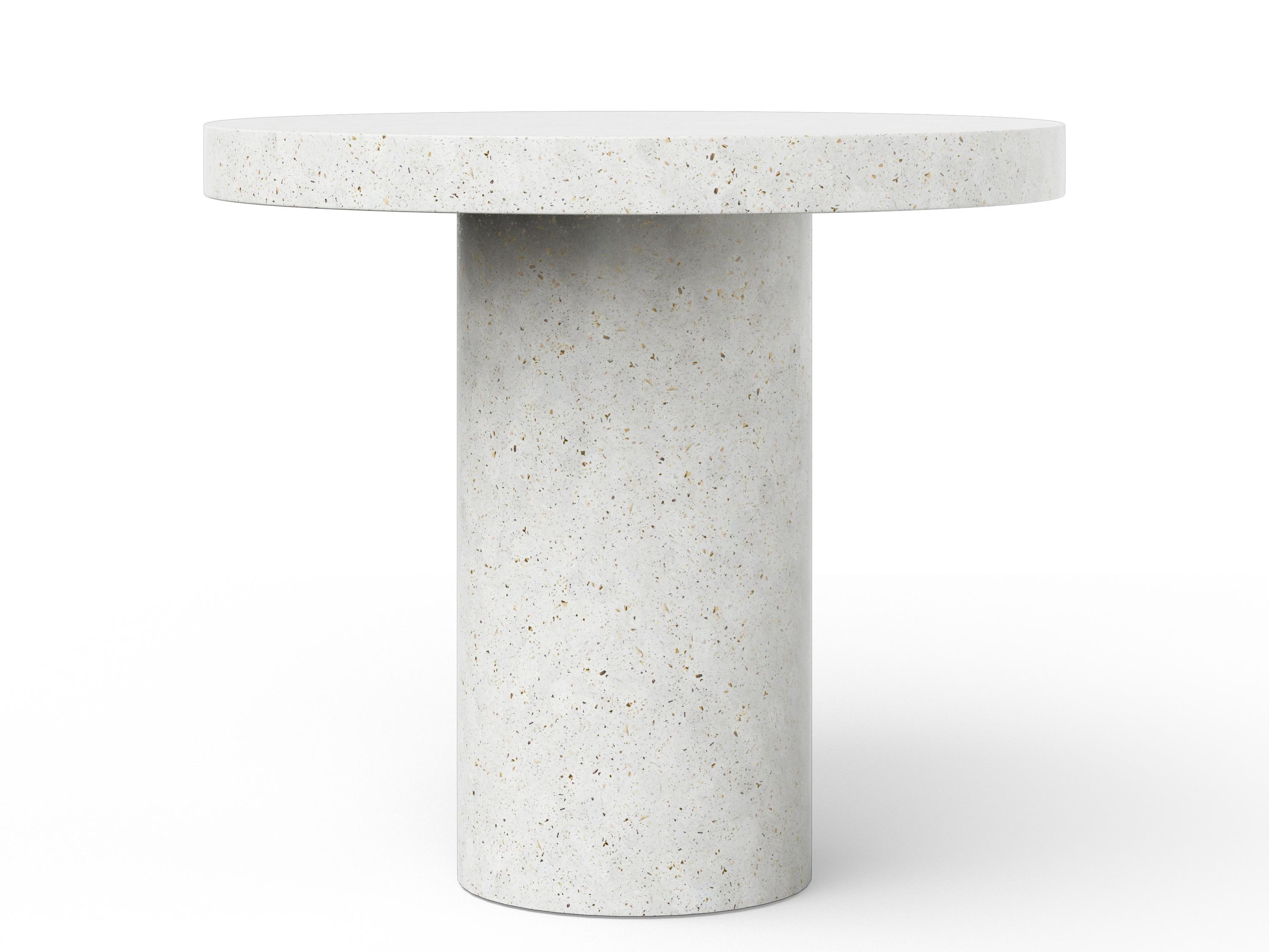 Urbia Outdoor Mixx Ivory Terrazzo Concrete Round Bar Table