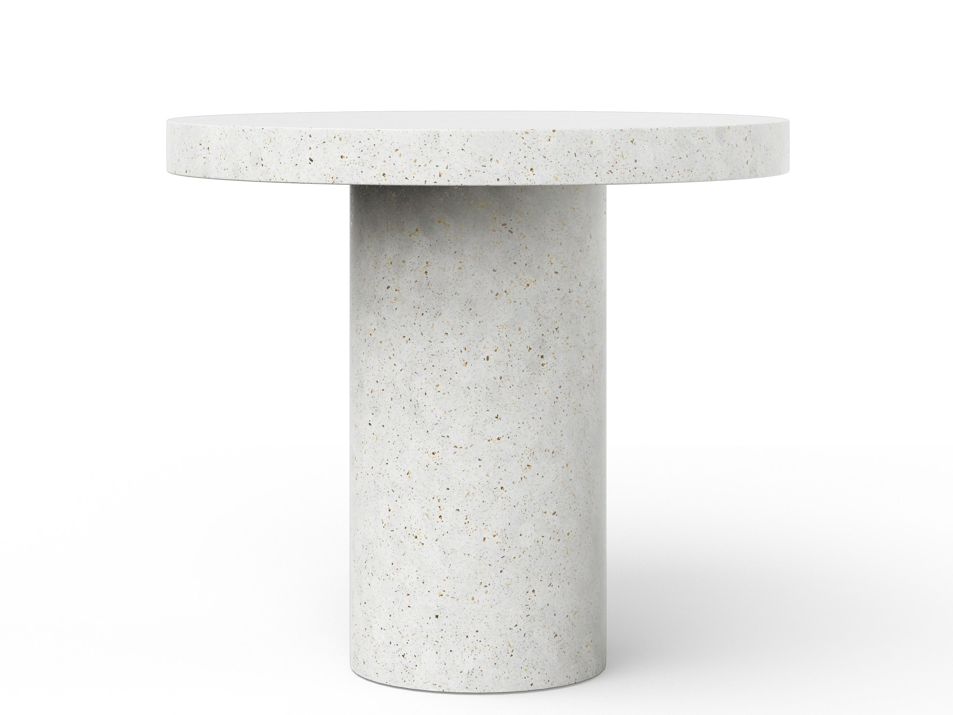 Urbia Outdoor Mixx Ivory Terrazzo Concrete Round Bar Table