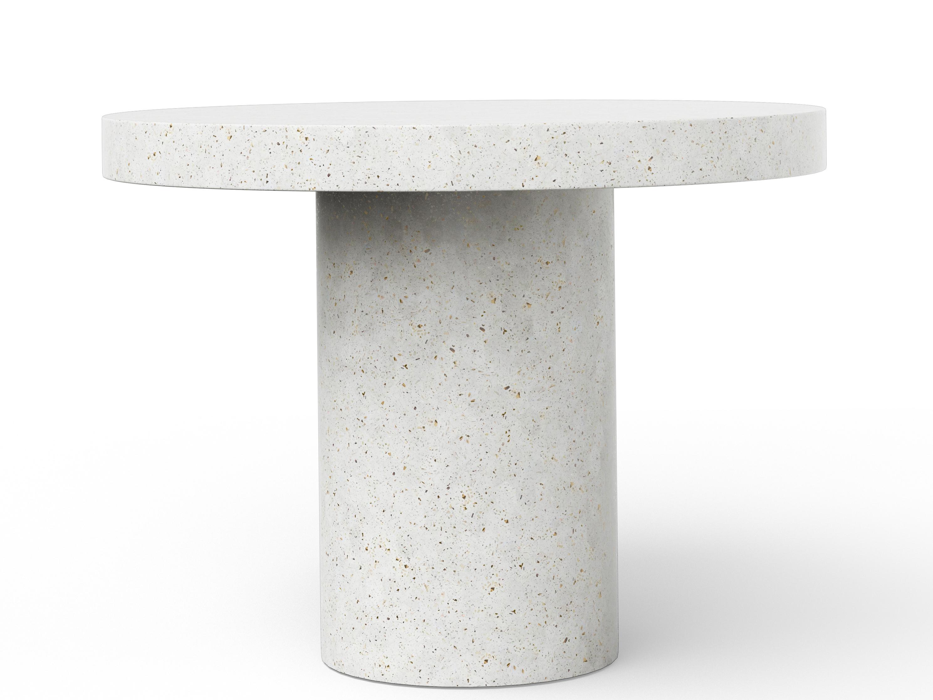 Urbia Outdoor Mixx Ivory Terrazzo Concrete Round Counter Table