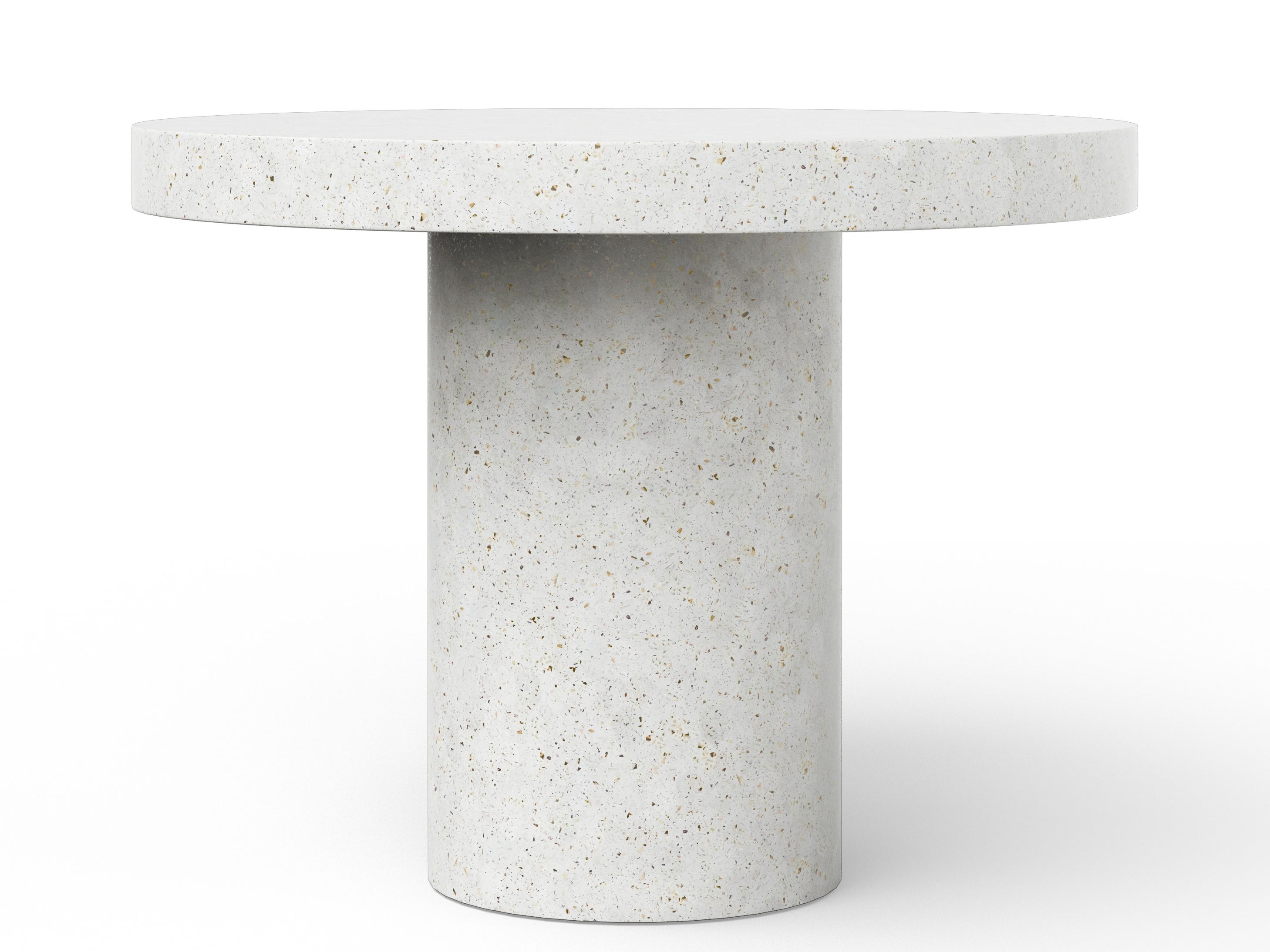 Urbia Outdoor Mixx Ivory Terrazzo Concrete Round Counter Table