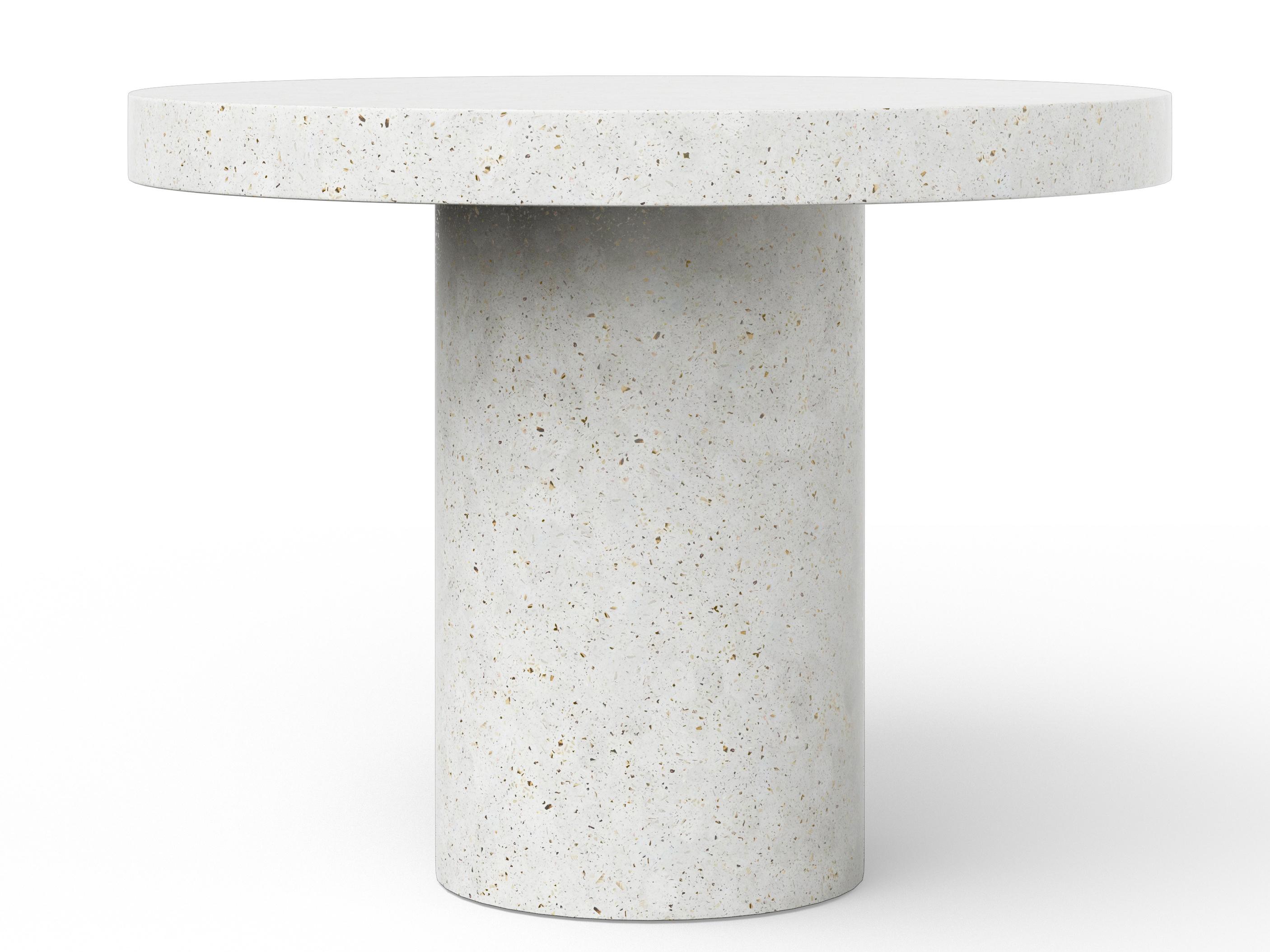Urbia Outdoor Mixx Ivory Terrazzo Concrete Round Counter Table