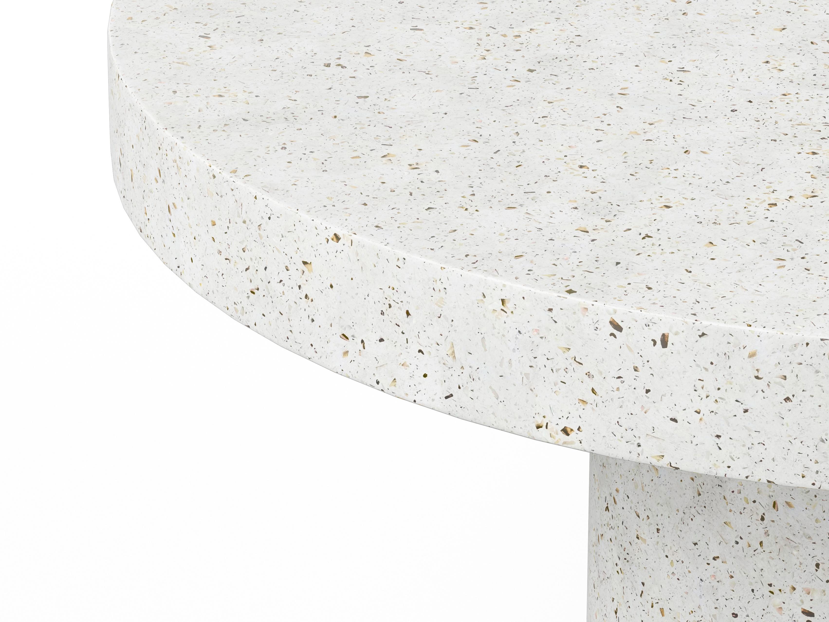 Urbia Outdoor Mixx Ivory Terrazzo Concrete Round Counter Table