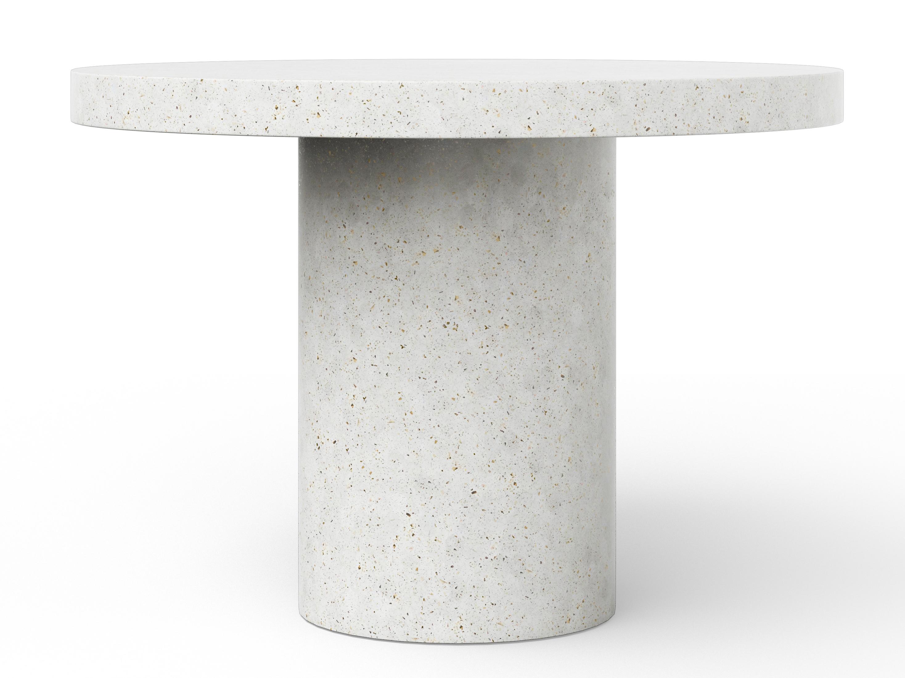 Urbia Outdoor Mixx Ivory Terrazzo Concrete Round Bar Table