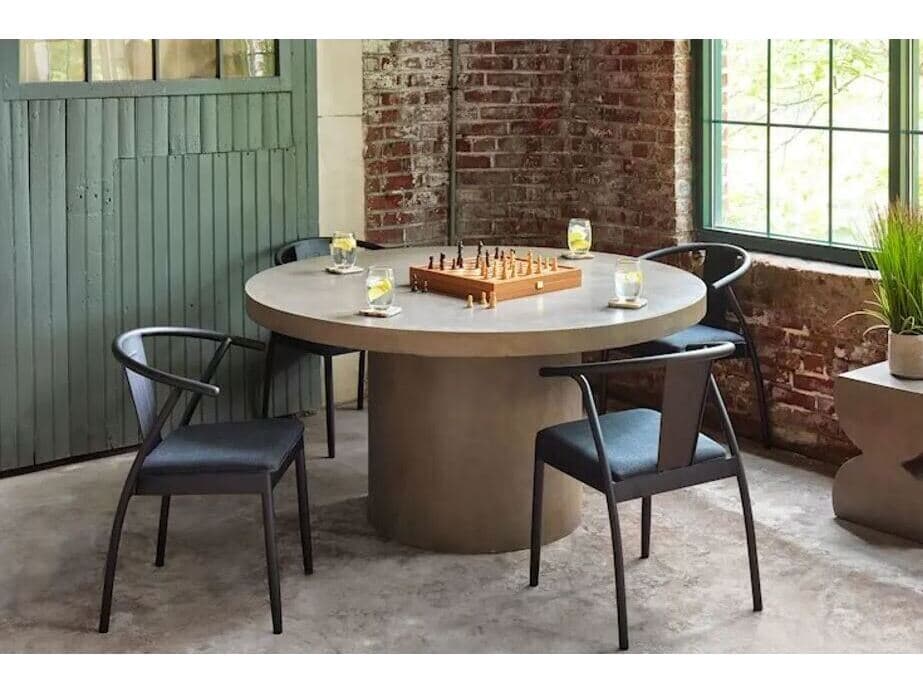 Urbia Outdoor Mixx Circa Dark Grey Concrete Round Counter Table