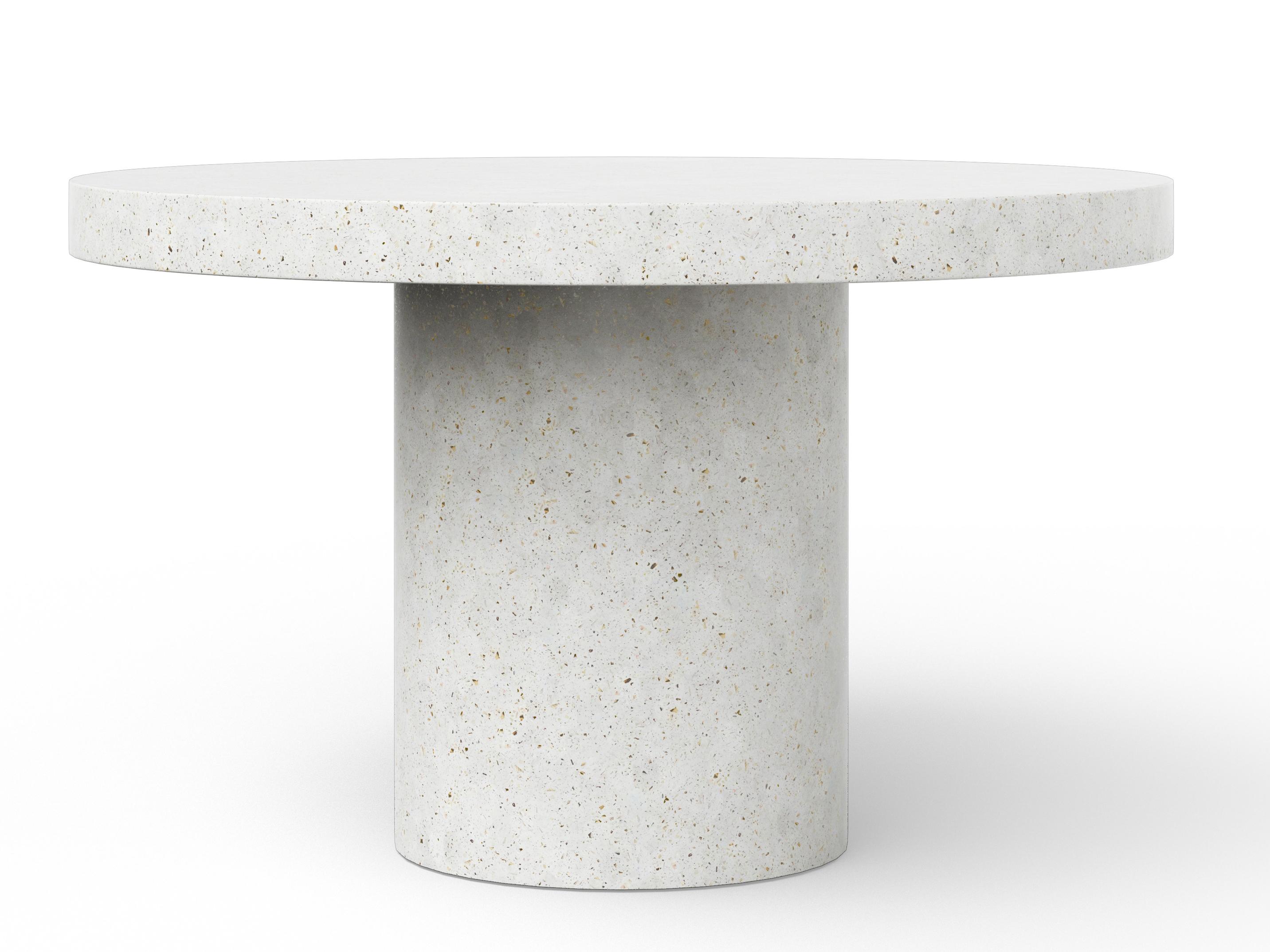 Urbia Outdoor Mixx Ivory Terrazzo Concrete Round Counter Table