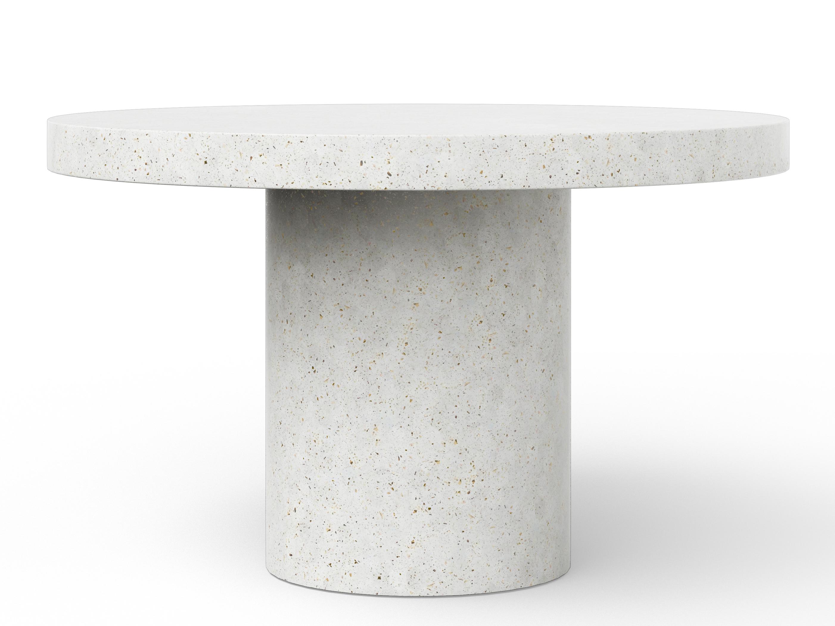 Urbia Outdoor Mixx Ivory Terrazzo Concrete Round Counter Table