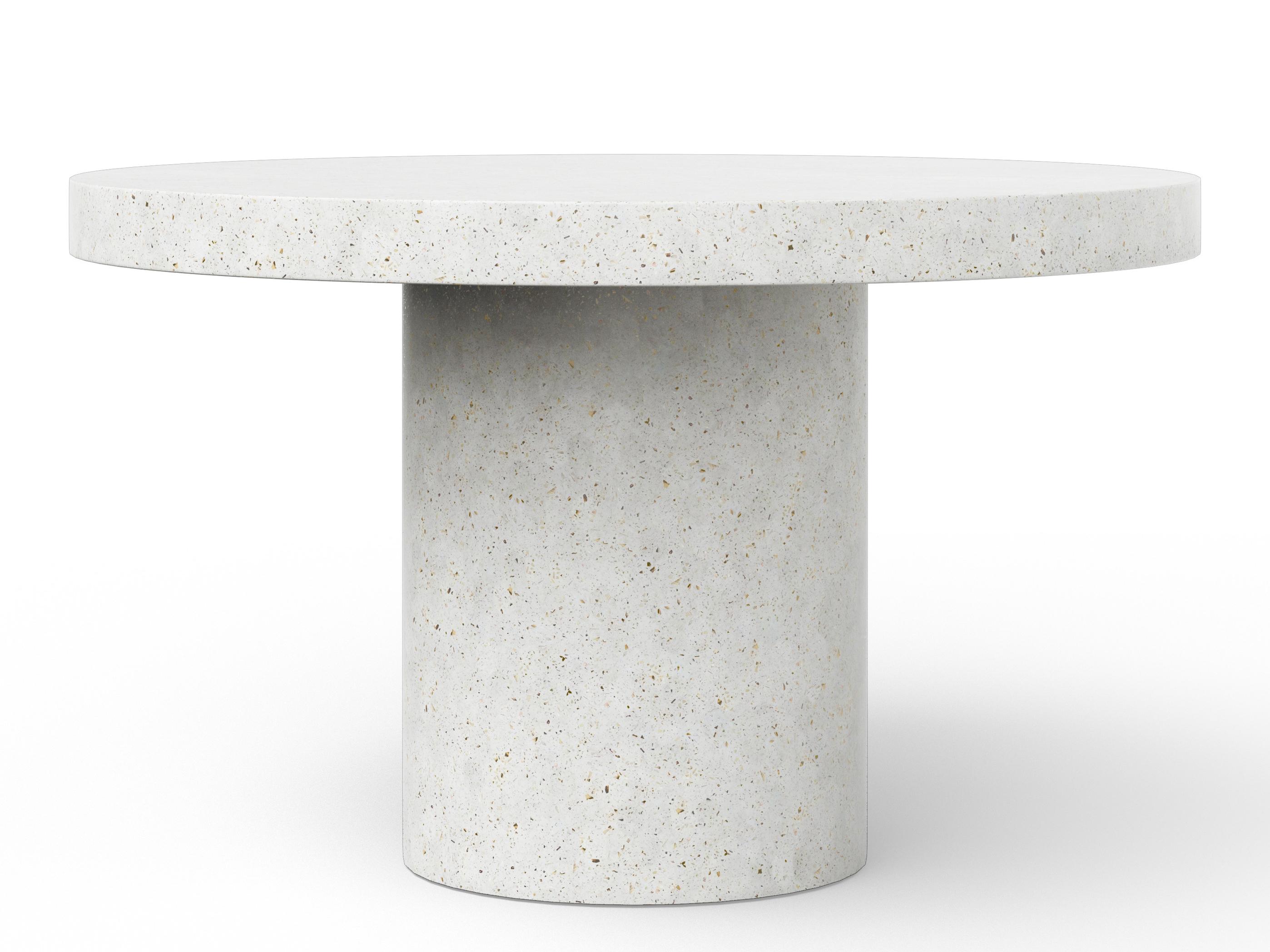 Urbia Outdoor Mixx Ivory Terrazzo Concrete Round Counter Table