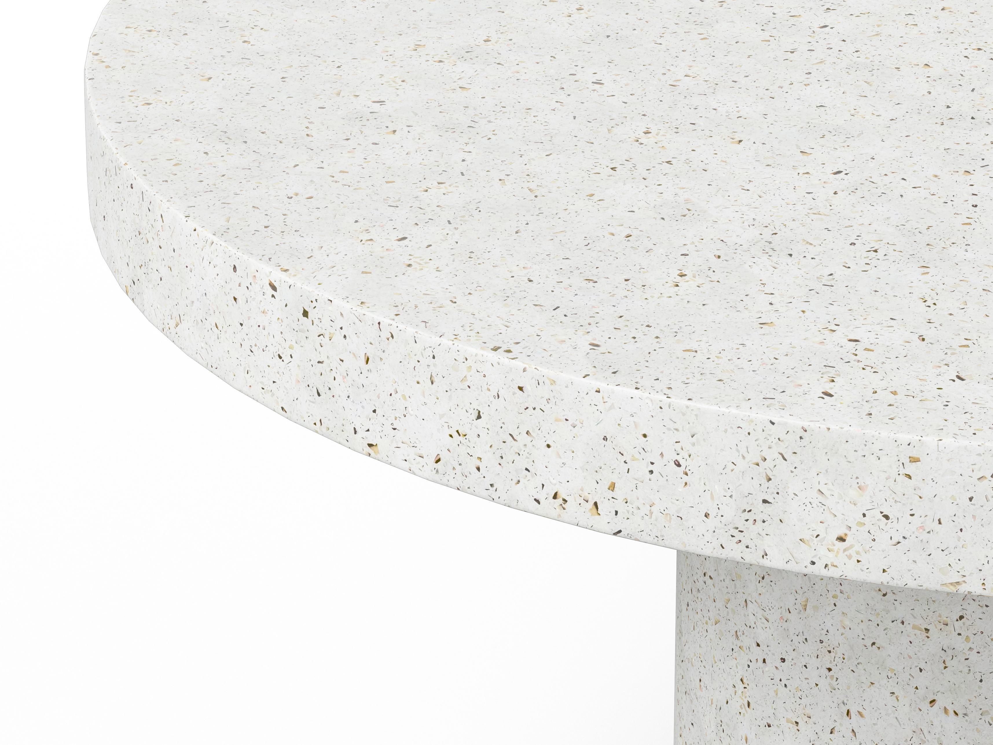 Urbia Outdoor Mixx Ivory Terrazzo Concrete Round Counter Table