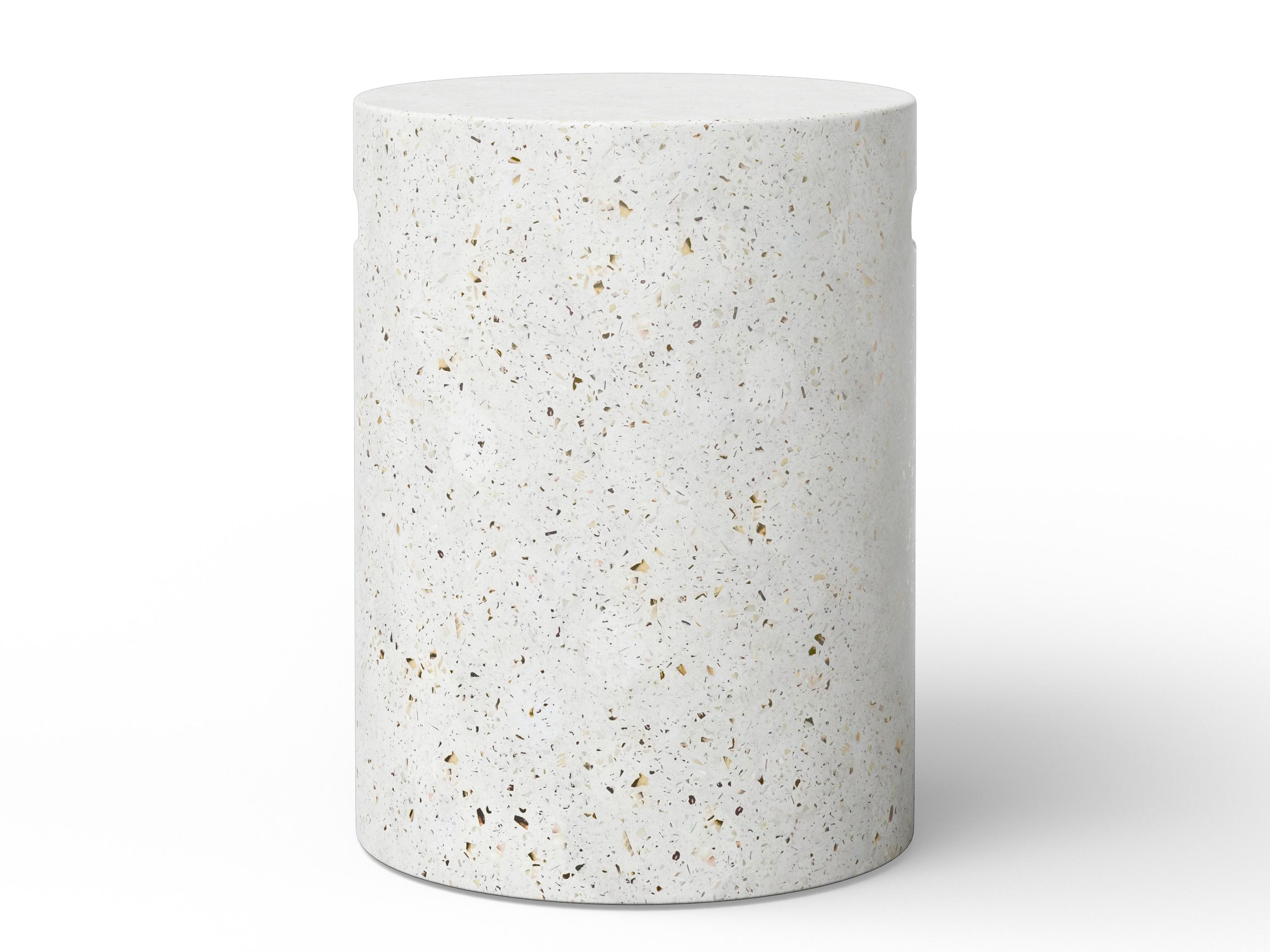 Urbia Outdoor Mixx Ivory Terrazzo Concrete Bar Stool