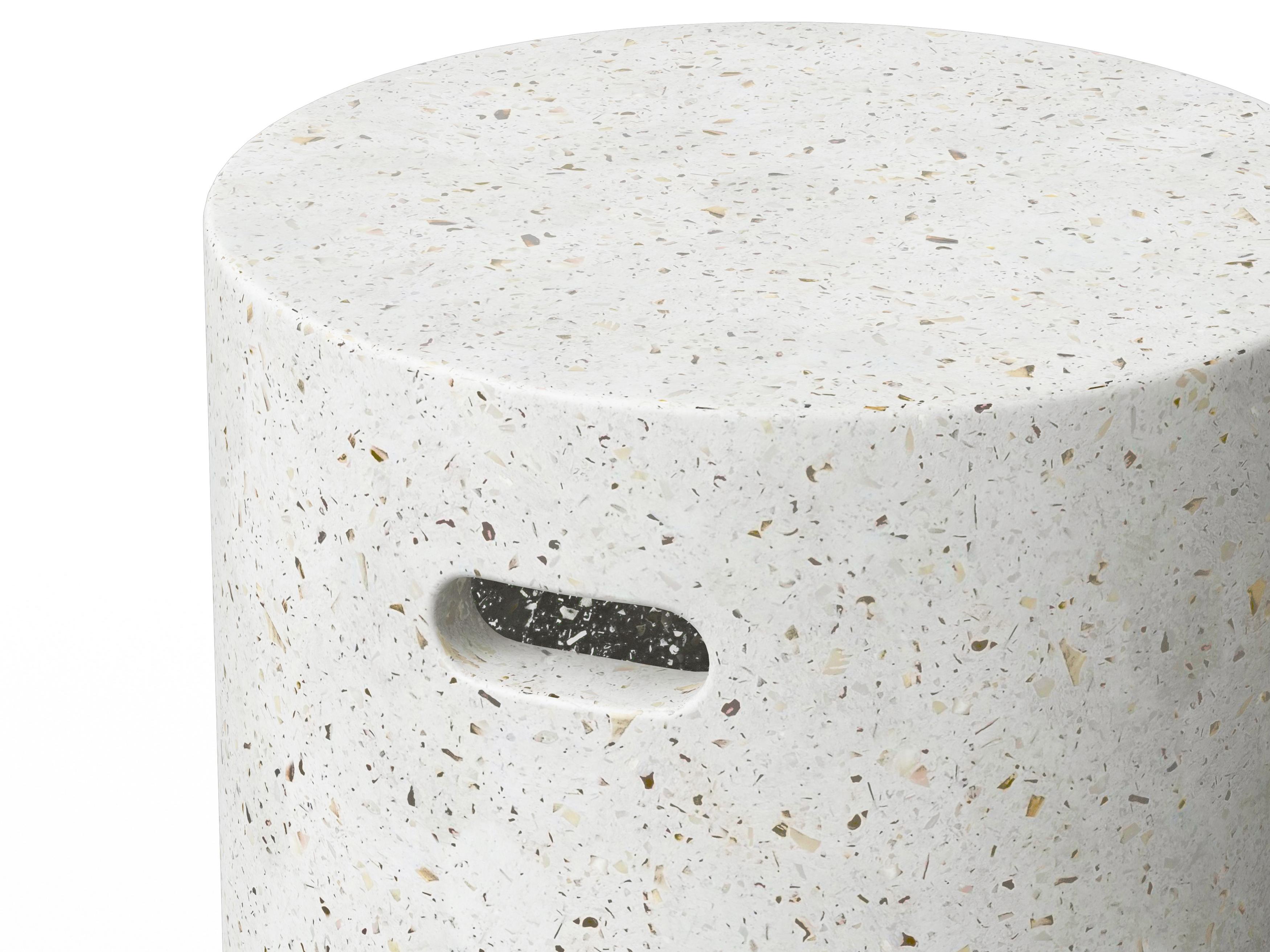 Urbia Outdoor Mixx Ivory Terrazzo Concrete Bar Stool