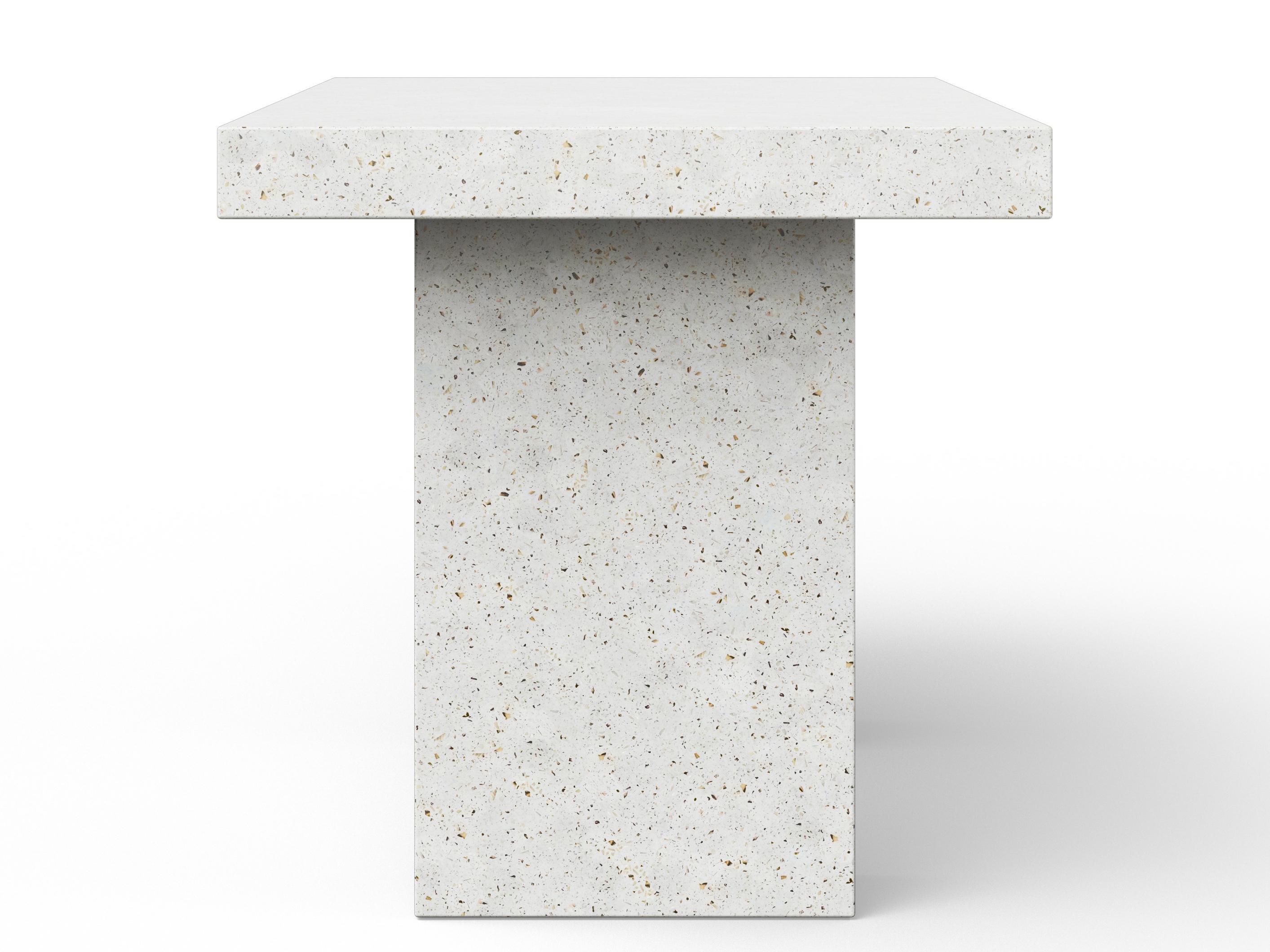 Urbia Outdoor Mixx Ivory Terrazzo Concrete Rectangular Counter Table