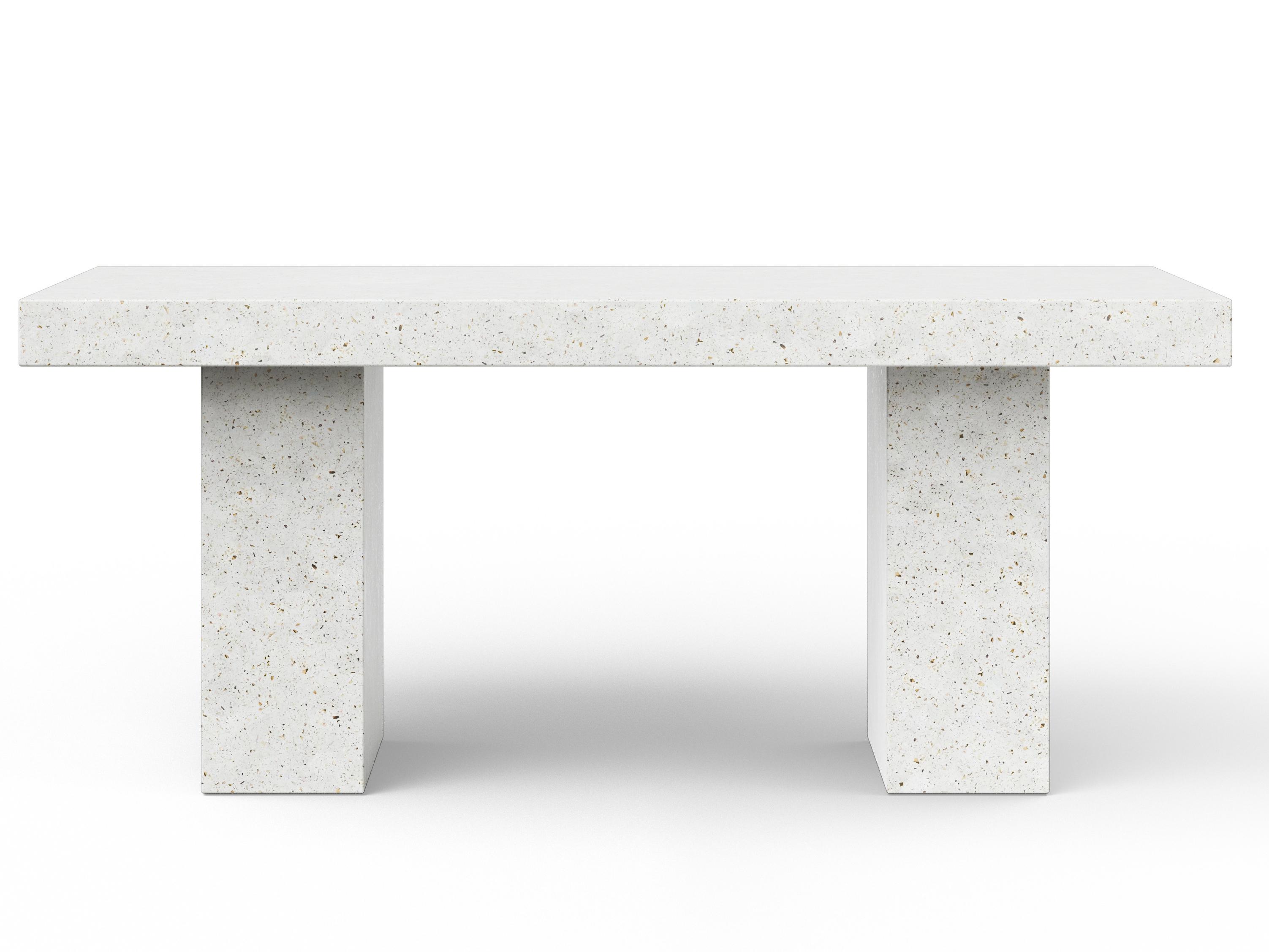Urbia Outdoor Mixx Ivory Terrazzo Concrete Rectangular Dining Table