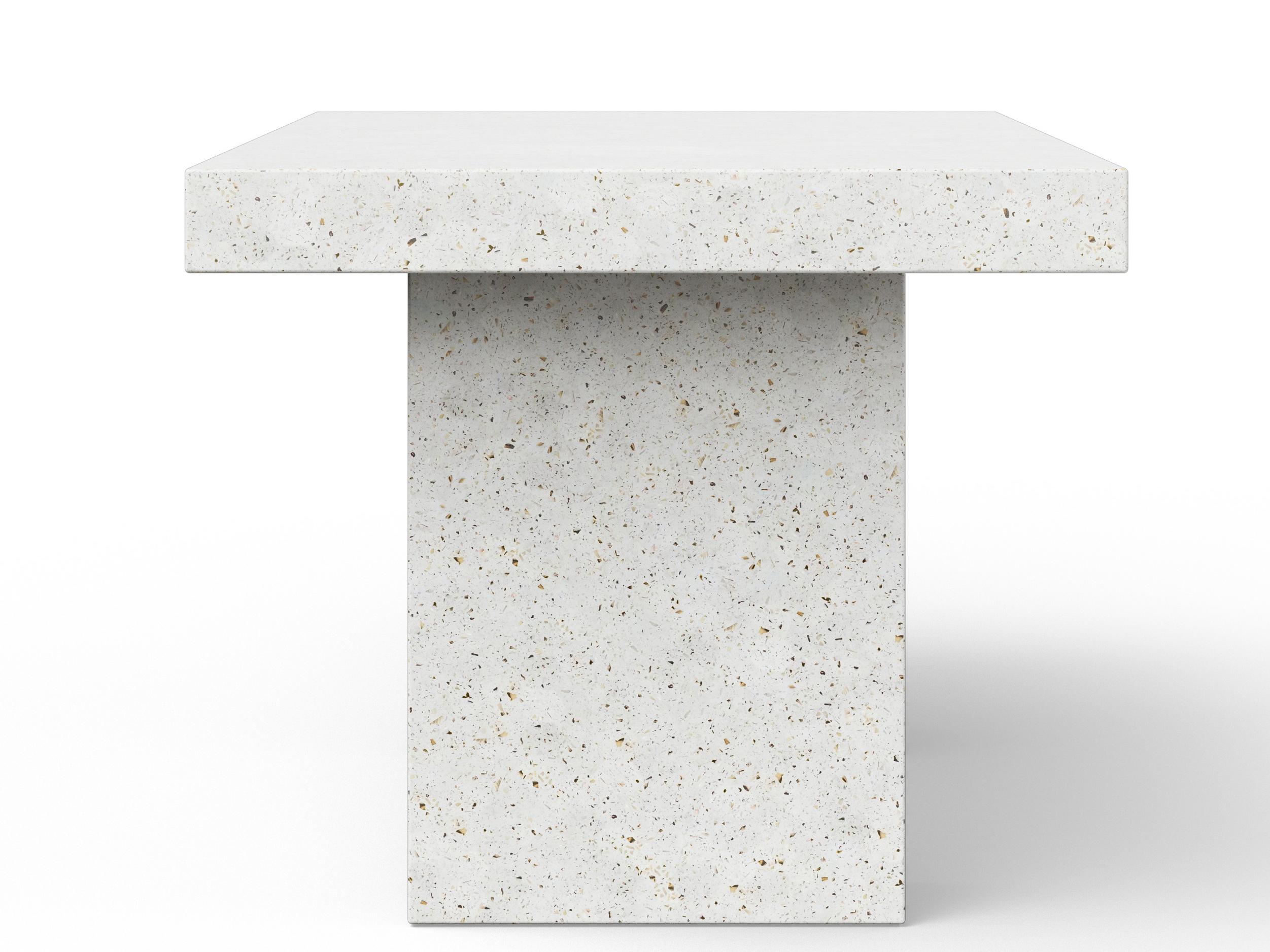 Urbia Outdoor Mixx Ivory Terrazzo Concrete Rectangular Dining Table
