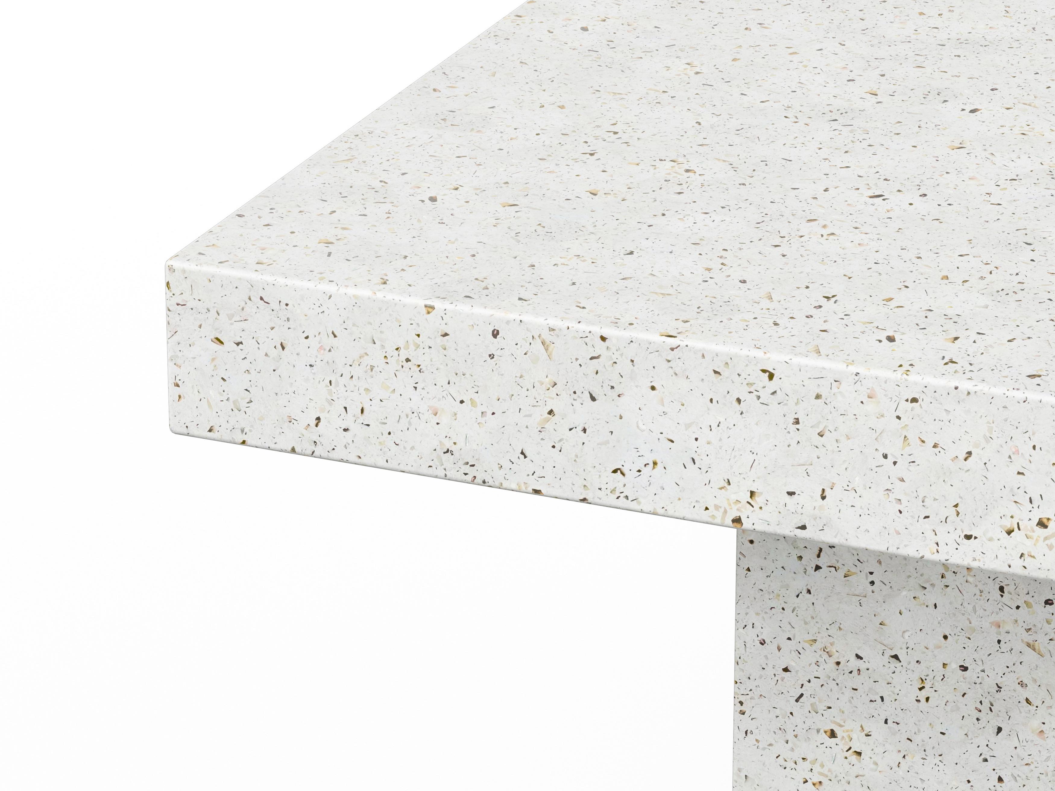 Urbia Outdoor Mixx Ivory Terrazzo Concrete Rectangular Dining Table