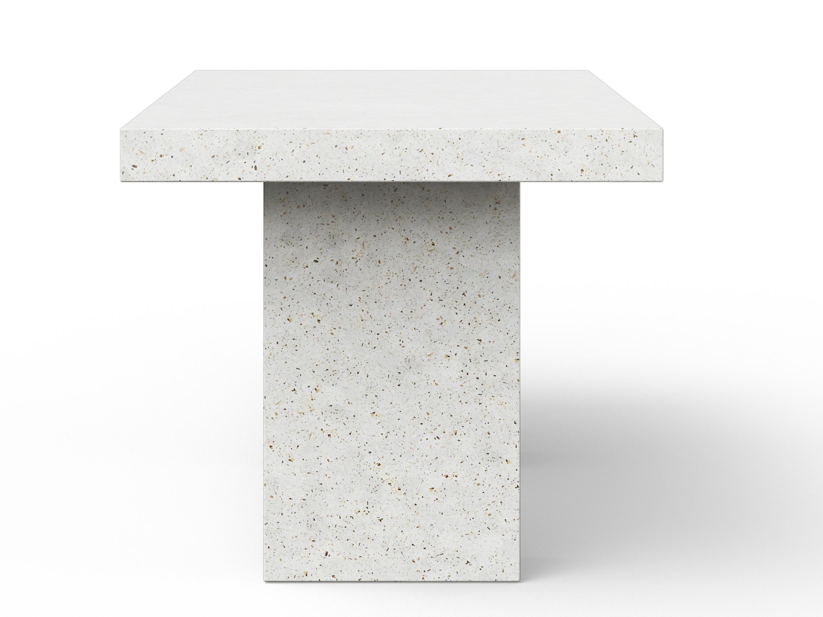 Urbia Outdoor Mixx Ivory Terrazzo Concrete Rectangular Counter Table