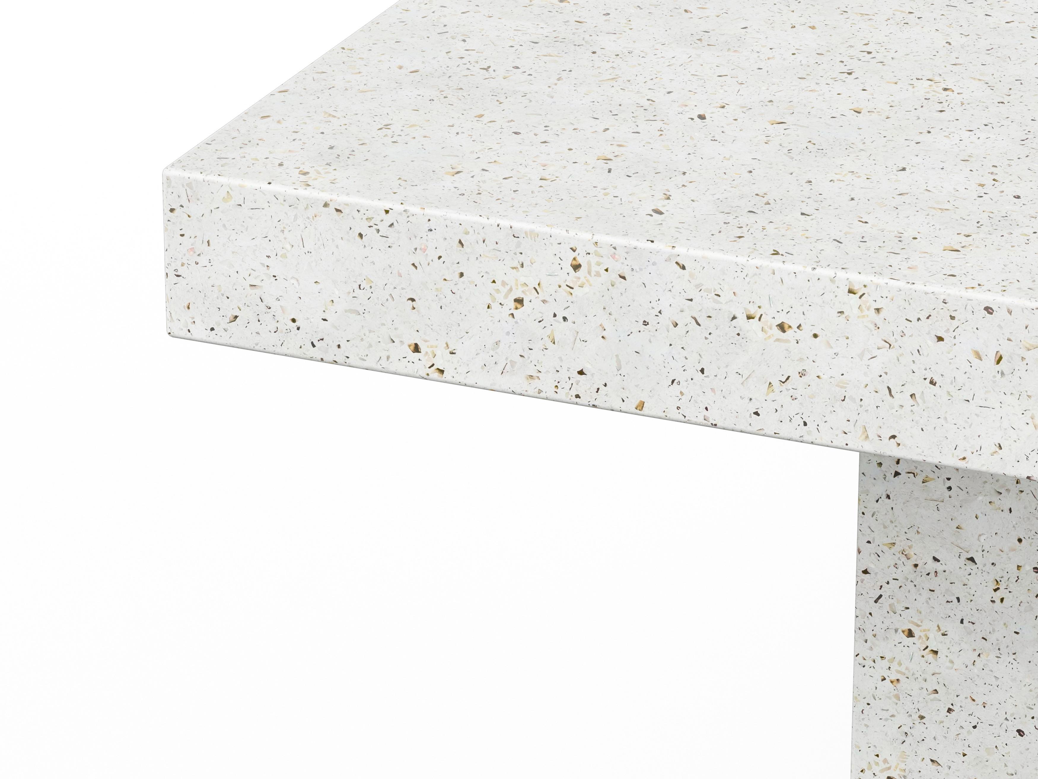 Urbia Outdoor Mixx Ivory Terrazzo Concrete Rectangular Counter Table